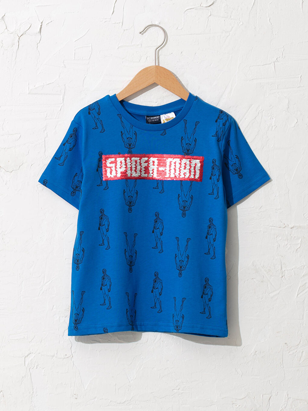Tricou băieți cu paiete reversibile Spiderman