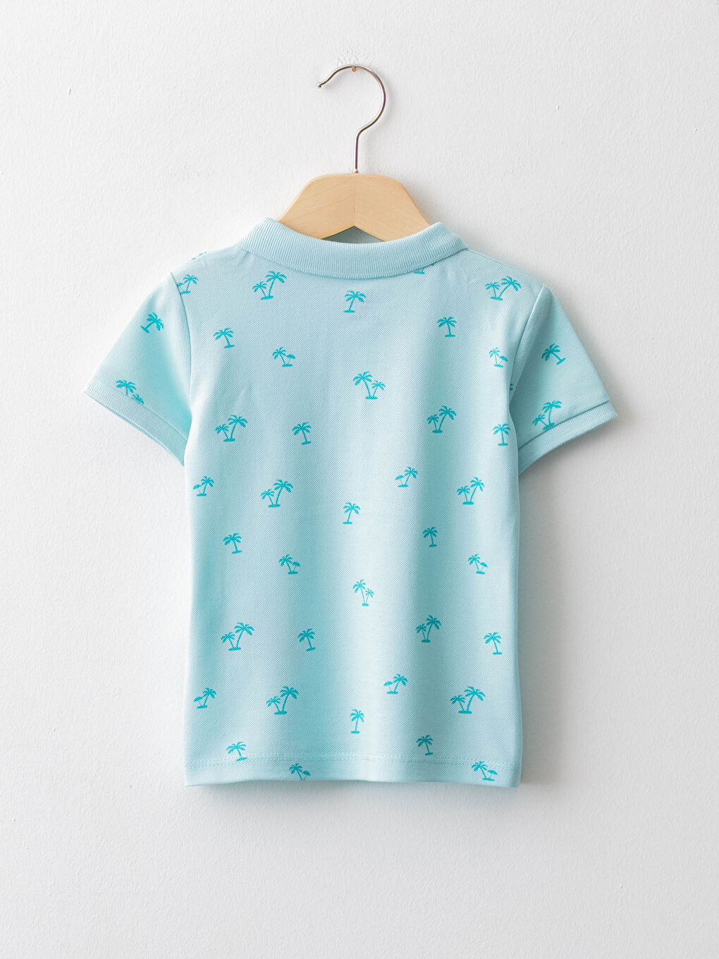 تي شيرت ياقة بولو كم قصير مطبوع للأولاد الرضع-1