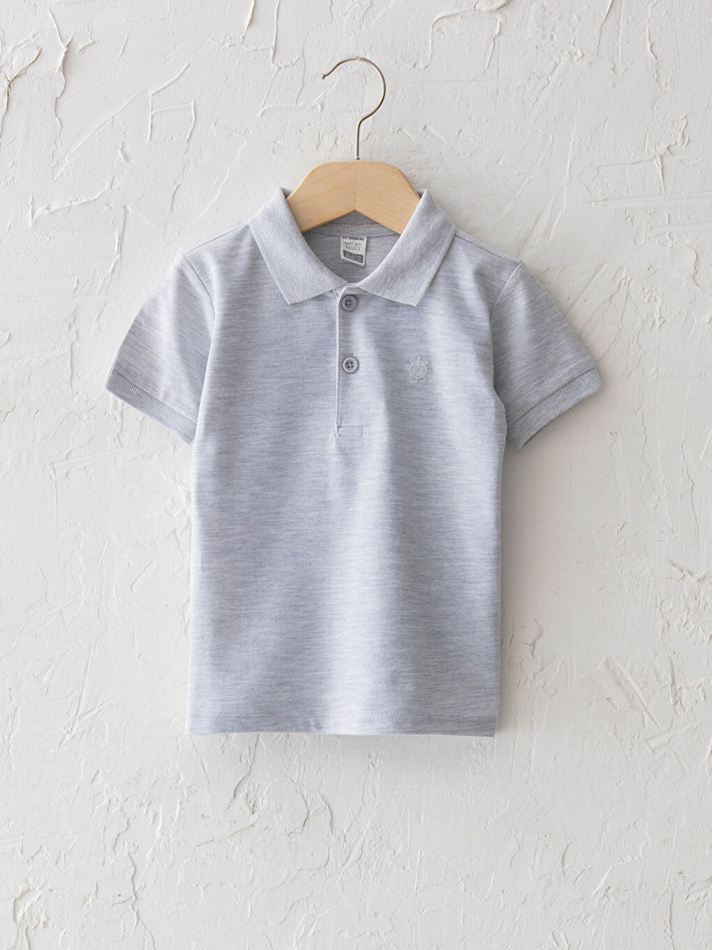 Bej Polo Yaka Kısa Kol Basic Erkek Bebek Tişört