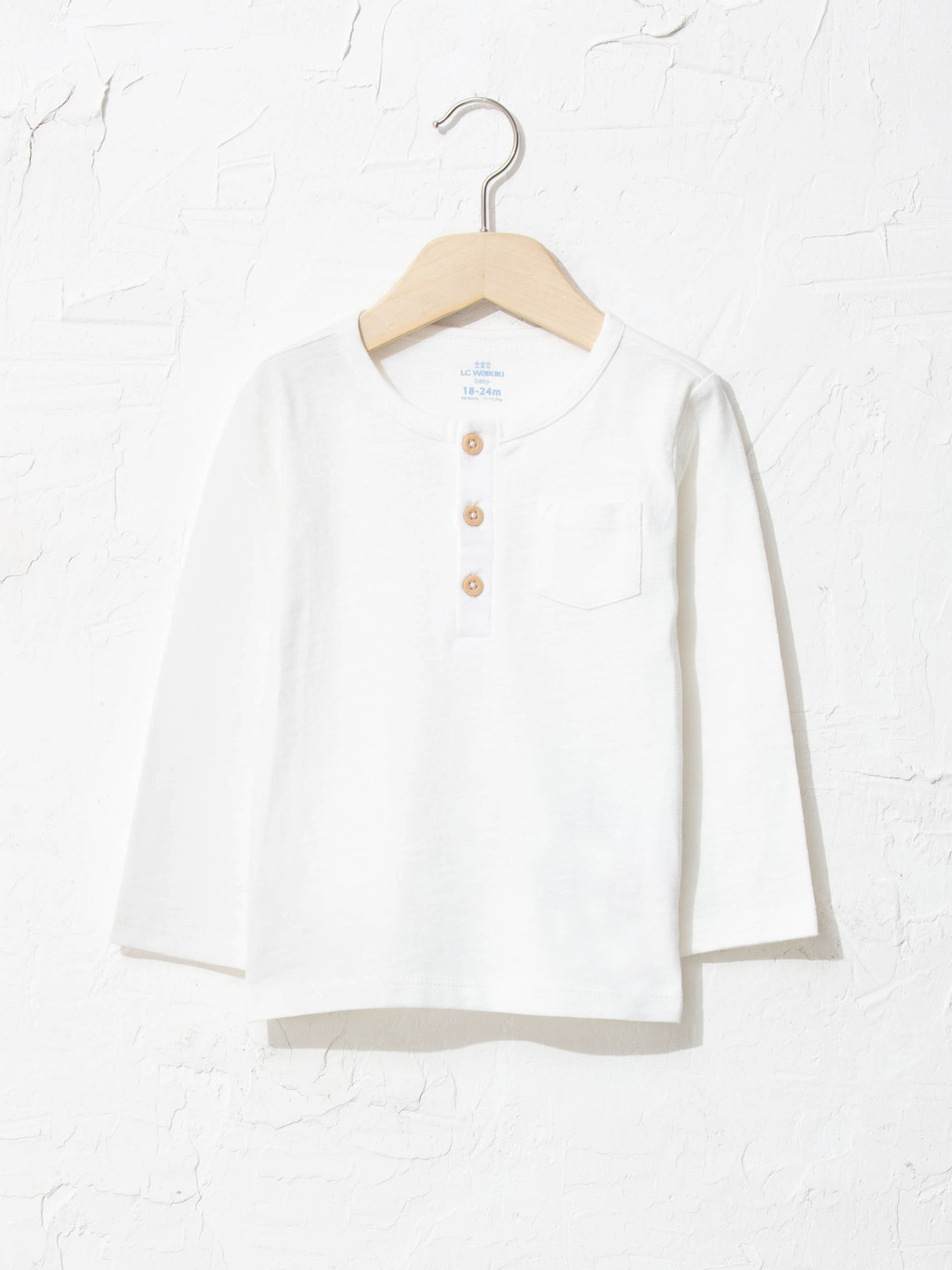 Crew Neck Long Sleeve Cotton Baby Boy T-shirt