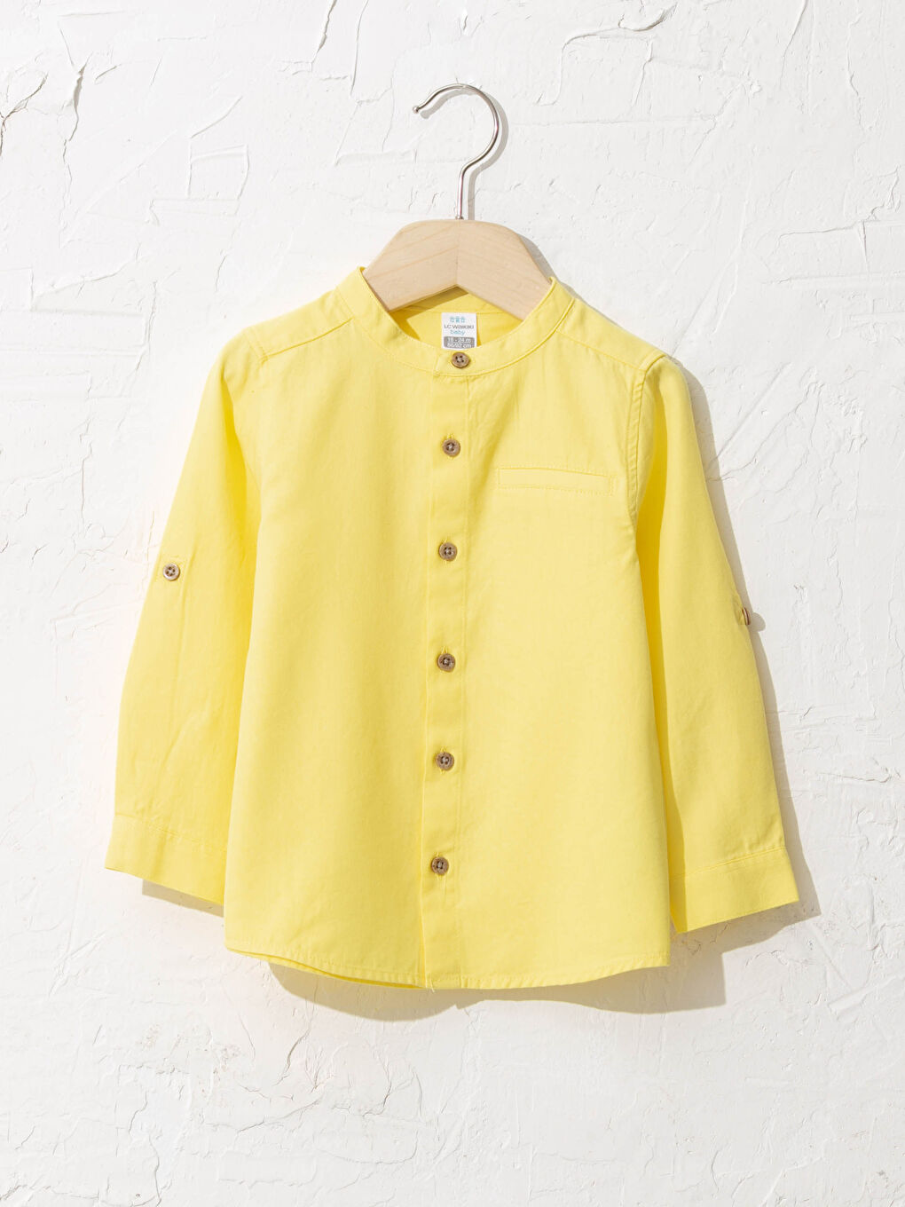 Sarı Erkek Bebek Gabardin Gömlek