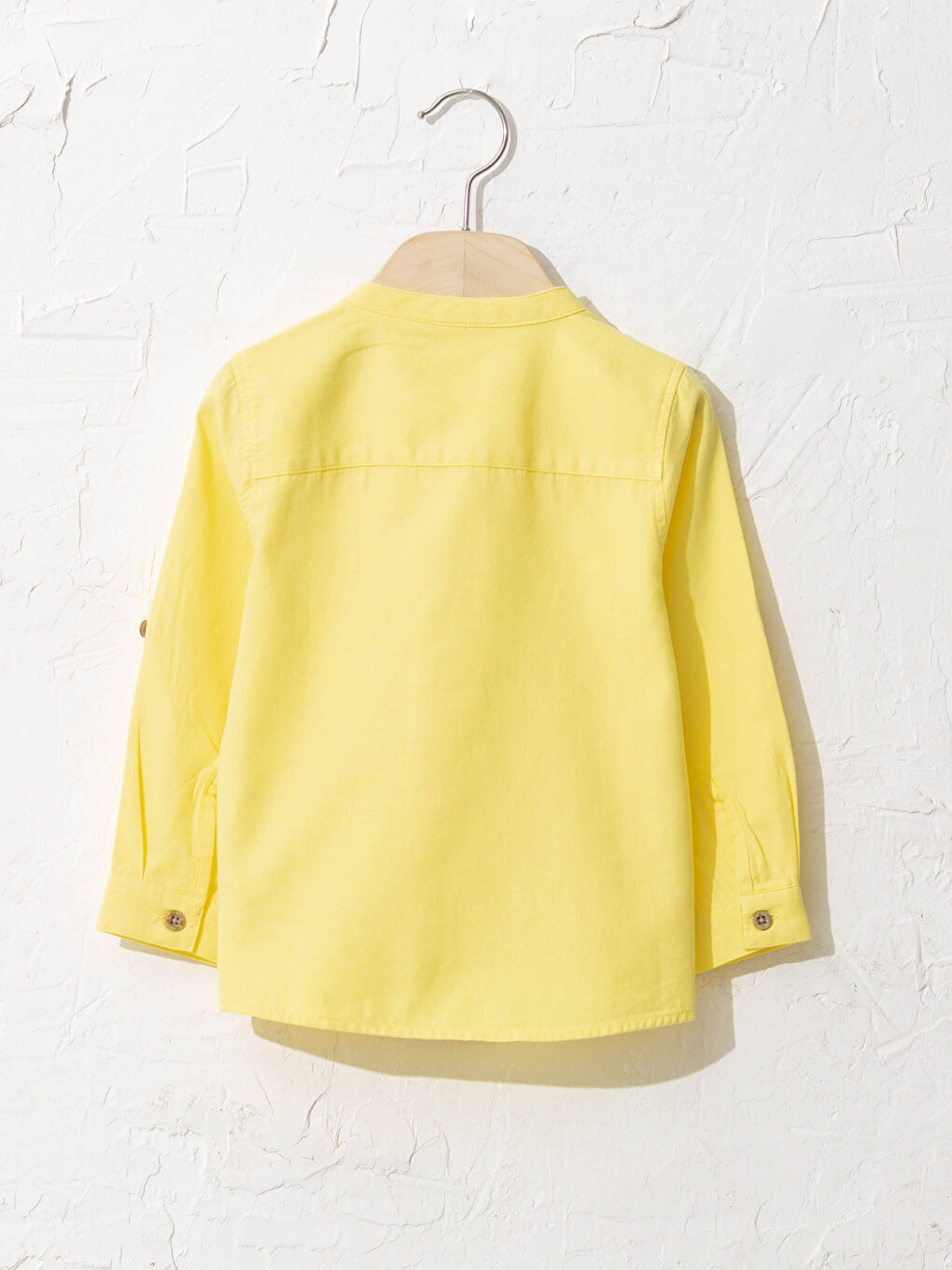Sarı Erkek Bebek Gabardin Gömlek-1