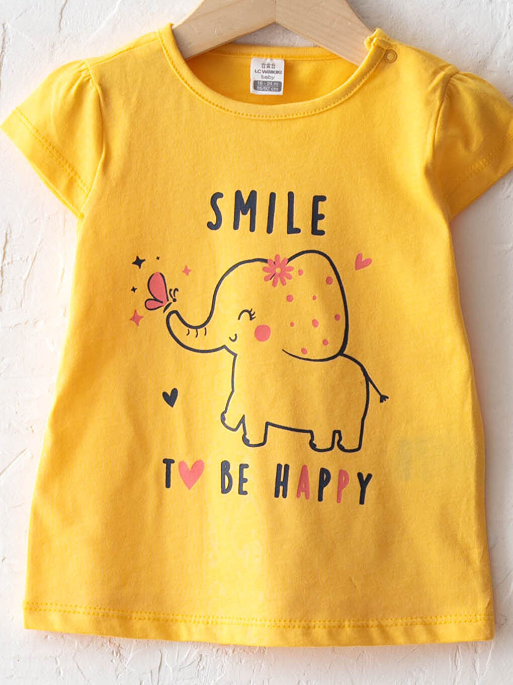 Crew Neck Short Sleeve Printed Cotton Baby Girl Pajama Set-2