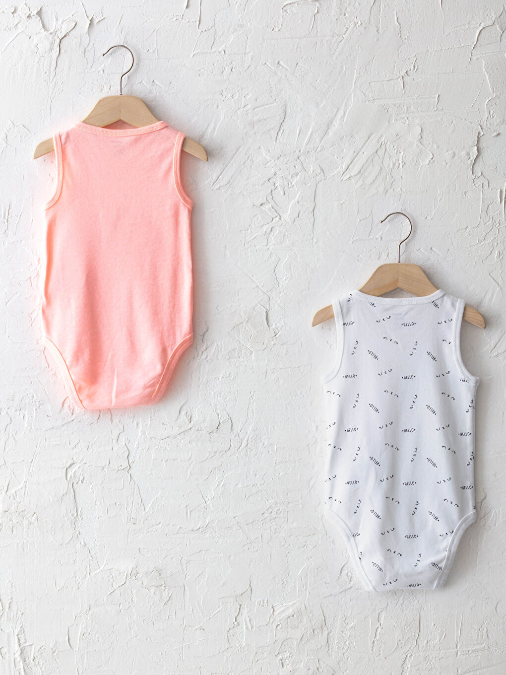 بدلة جسم بنات رضع ياقة دائرية بدون أكمام مطبوع مع كباسين مجموعتين-1