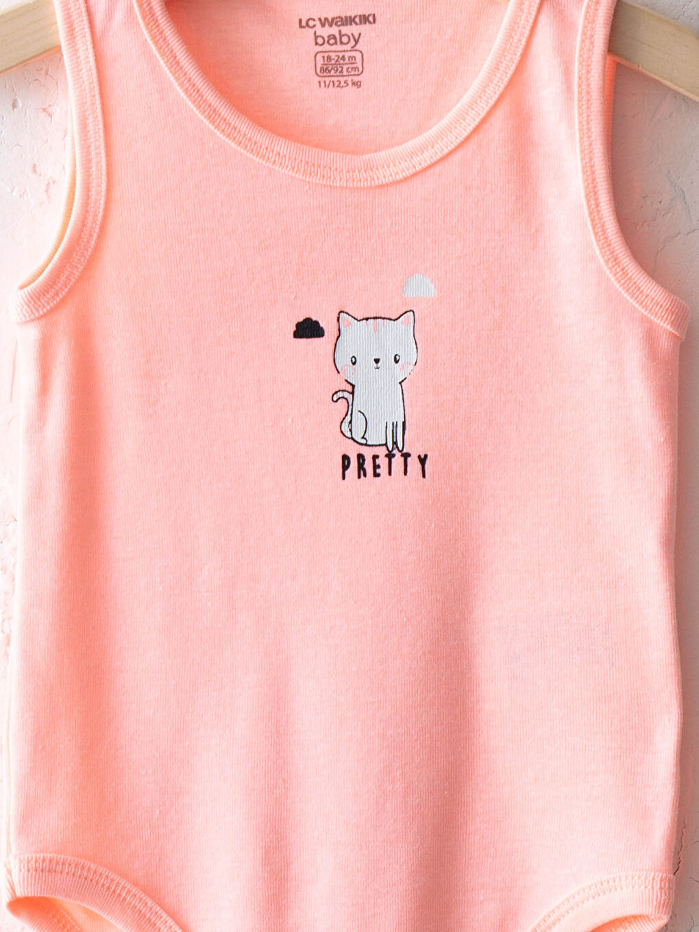 بدلة جسم بنات رضع ياقة دائرية بدون أكمام مطبوع مع كباسين مجموعتين-2