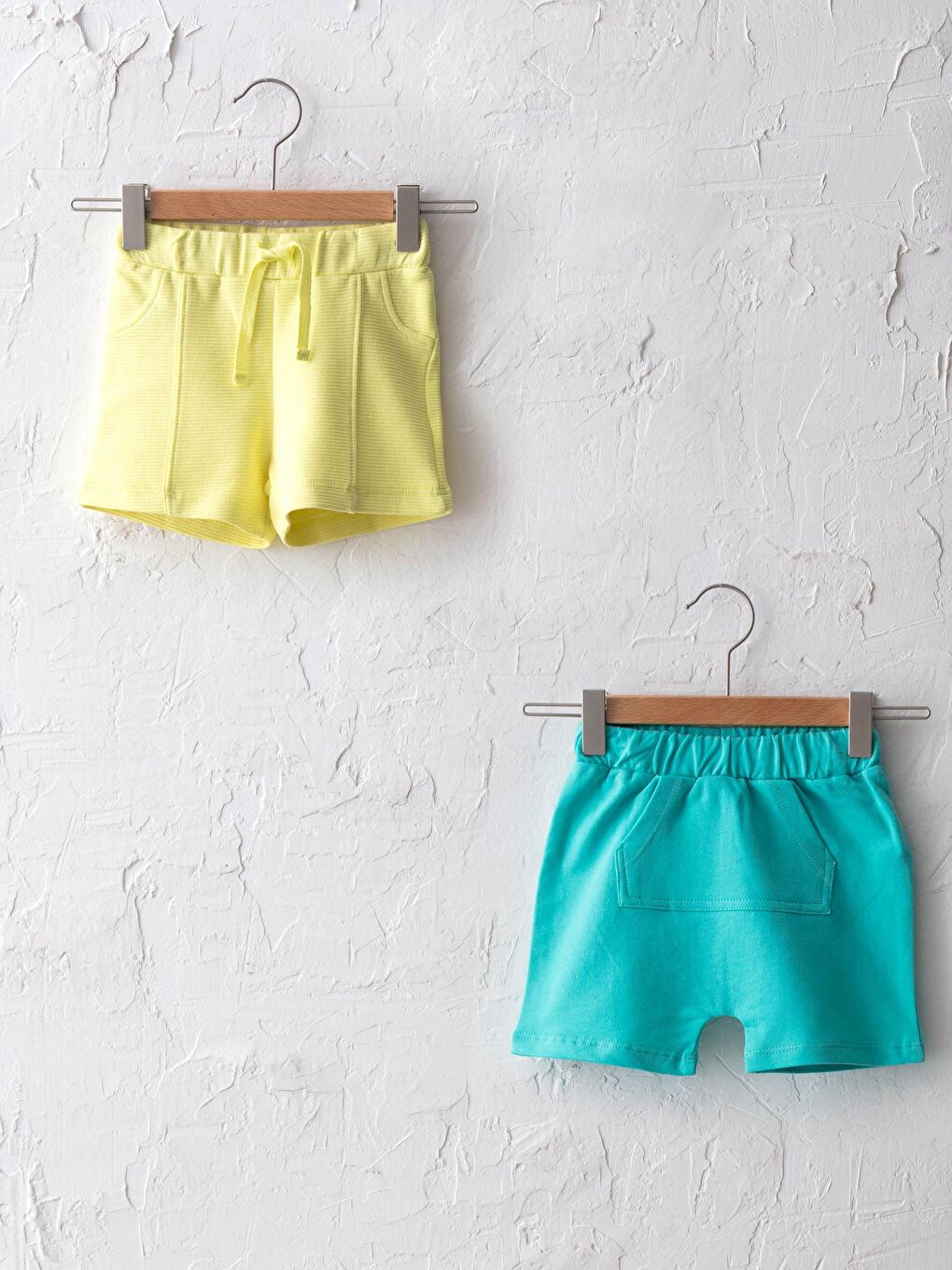 Elasticated Waist Basic Baby Boys' Shorts 2 Pack