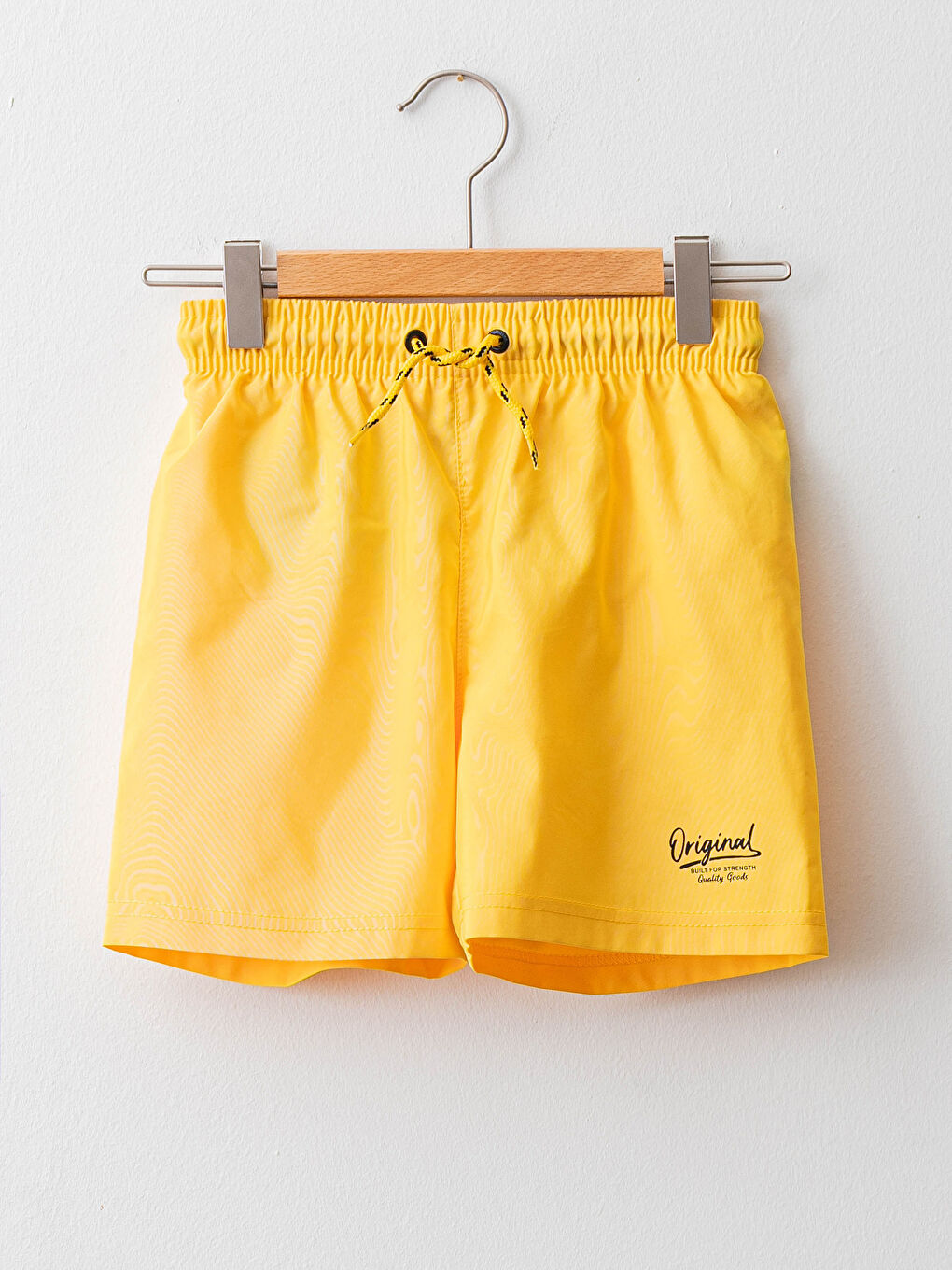 Мальчиковые морские шорты с эластичной талией с водным узором-1