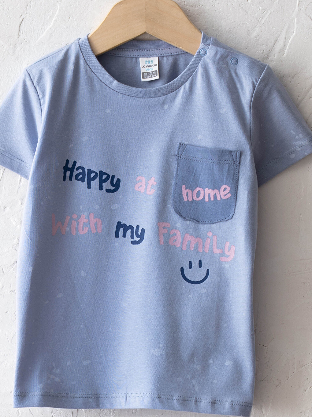 Crew Neck Short Sleeve Slogan Lettering Printed Baby Boy T-shirt-2
