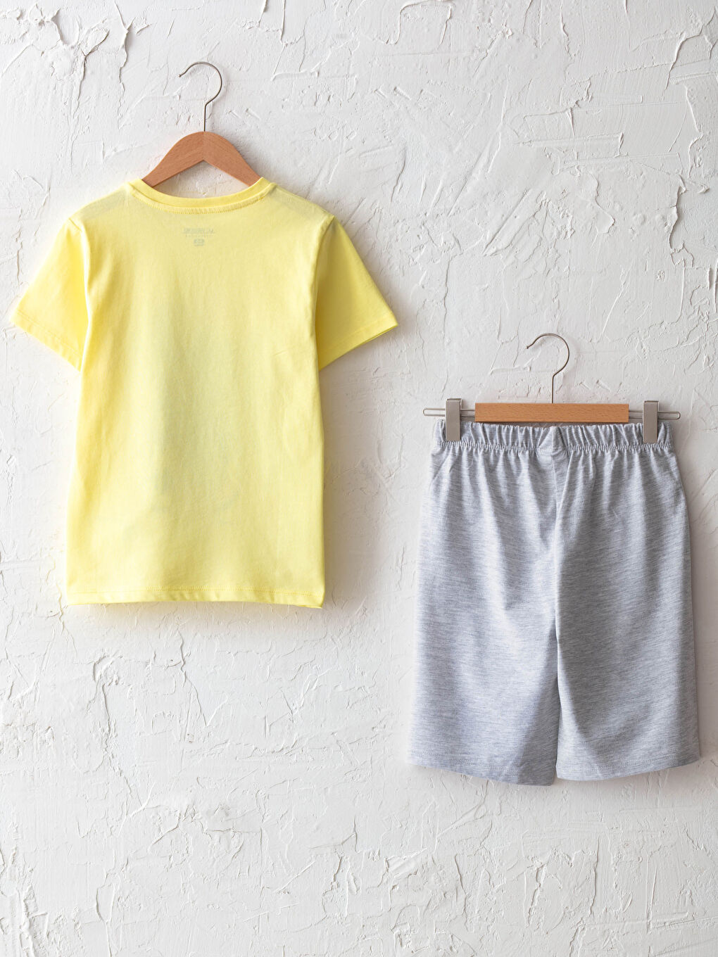 Rundhalsausschnitt Bedrucktes Kurzarm Pyjama-Set für Jungen-1