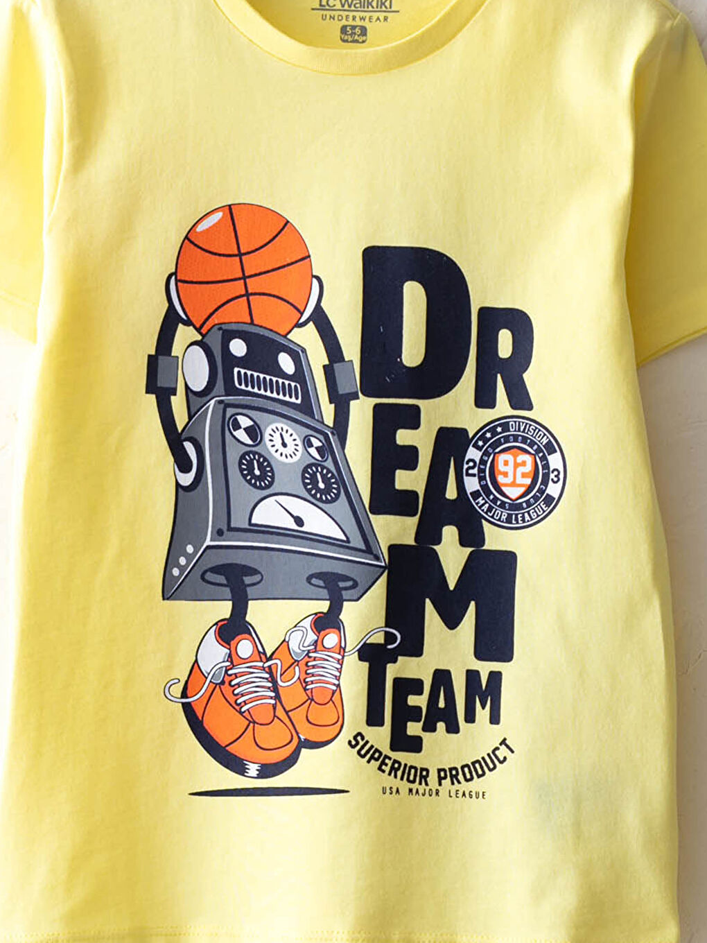 Rundhalsausschnitt Bedrucktes Kurzarm Pyjama-Set für Jungen-2