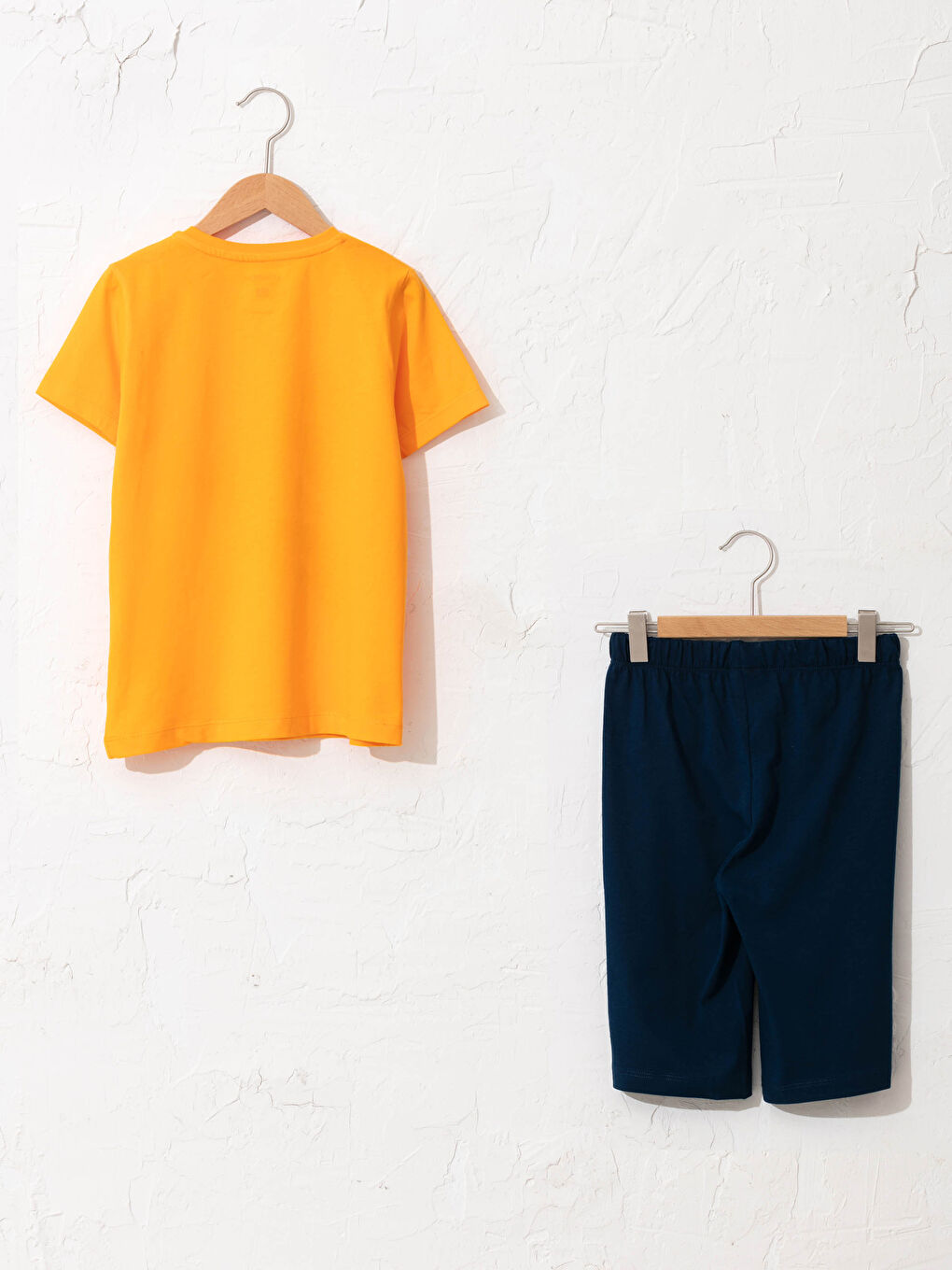 Turuncu Erkek Çocuk Baskılı Pamuklu Pijama Takımı-1