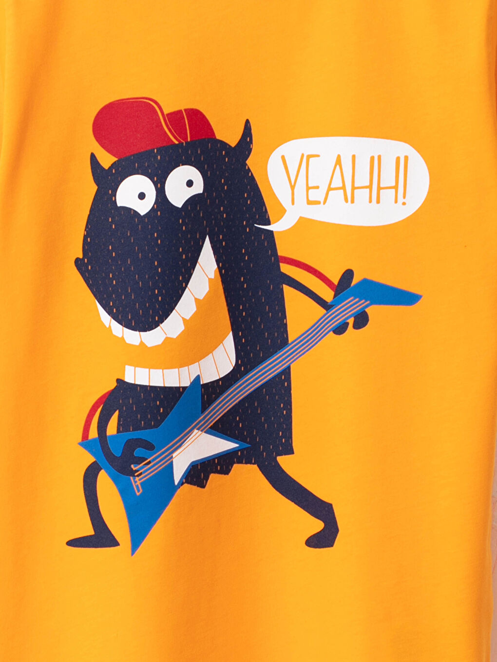 Turuncu Erkek Çocuk Baskılı Pamuklu Pijama Takımı-2