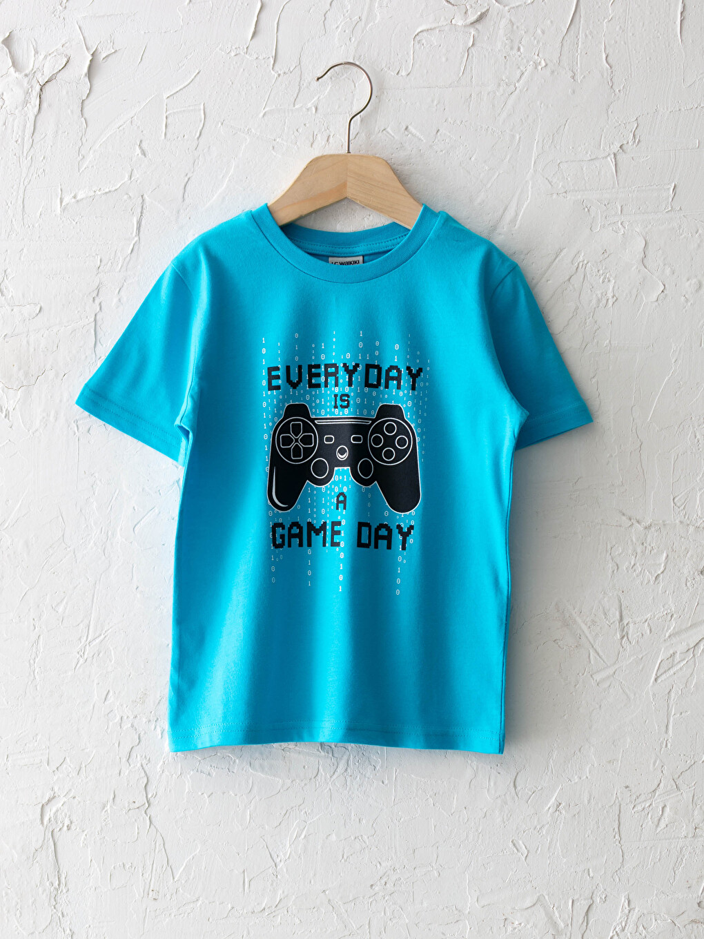 Crew Neck Printed Short Sleeve Boys' T-Shirt