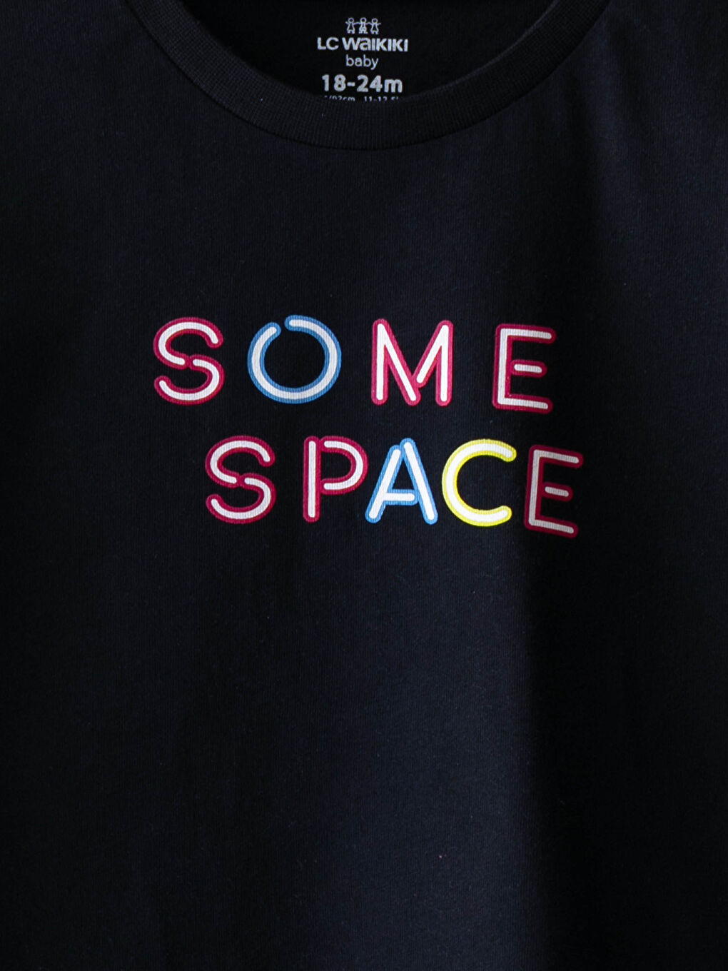 Antrasit Bisiklet Yaka Kısa Kol Yazı Baskılı Erkek Bebek Tişört-2