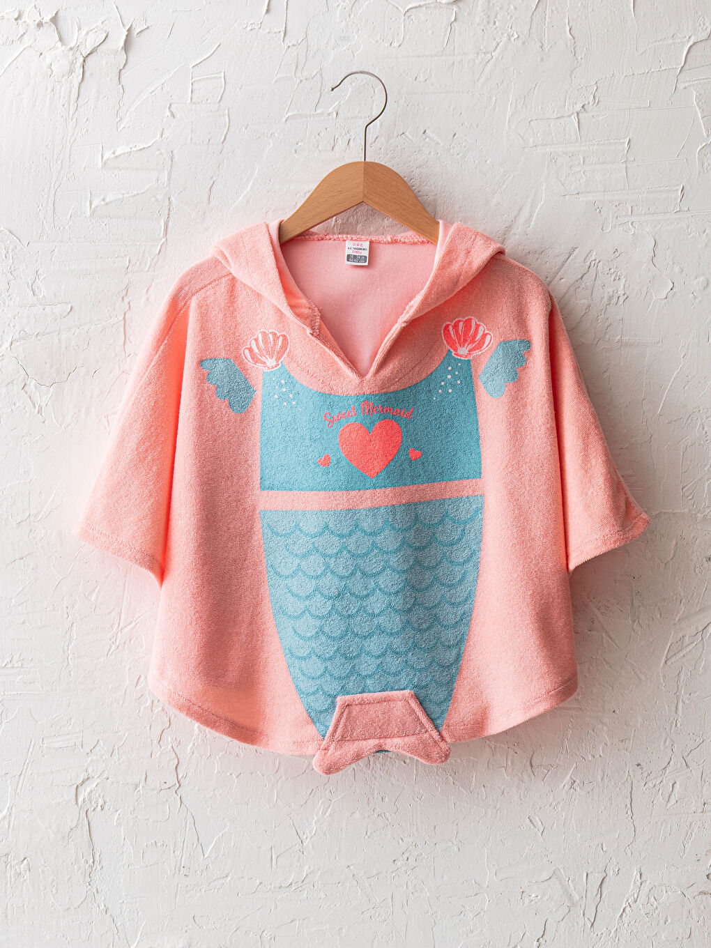 LCW baby Hooded Printed Baby Girls' Bathrobe -S14803Z1-MRM