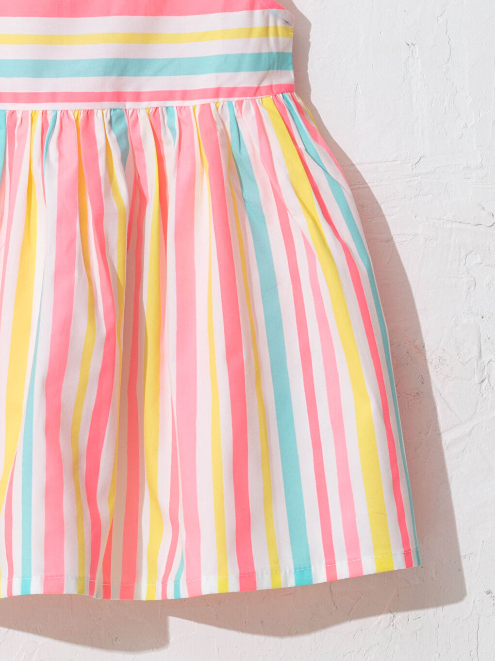 Robe Bébé Fille Rayée en Popeline à Col Rond-2