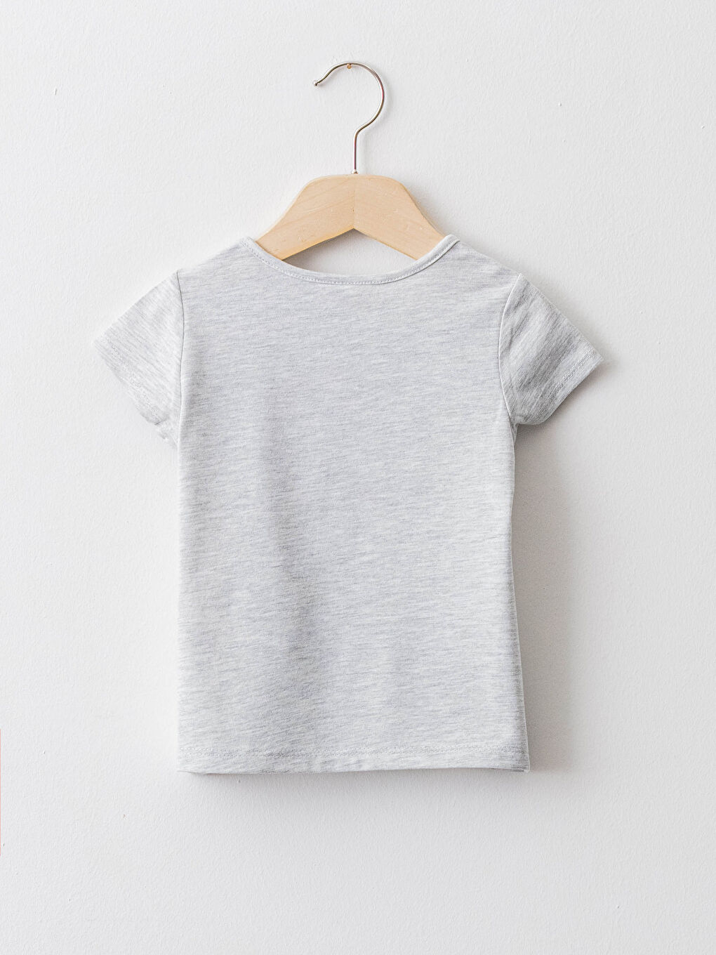 Crew Neck Short Sleeve Printed Cotton Baby Girl T-Shirt-1