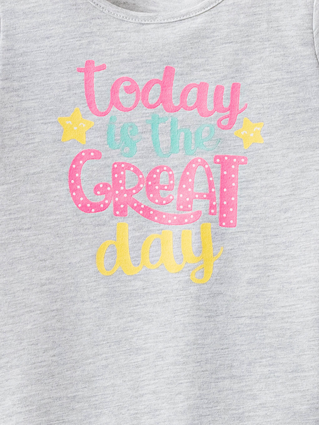 Crew Neck Short Sleeve Printed Cotton Baby Girl T-Shirt-2