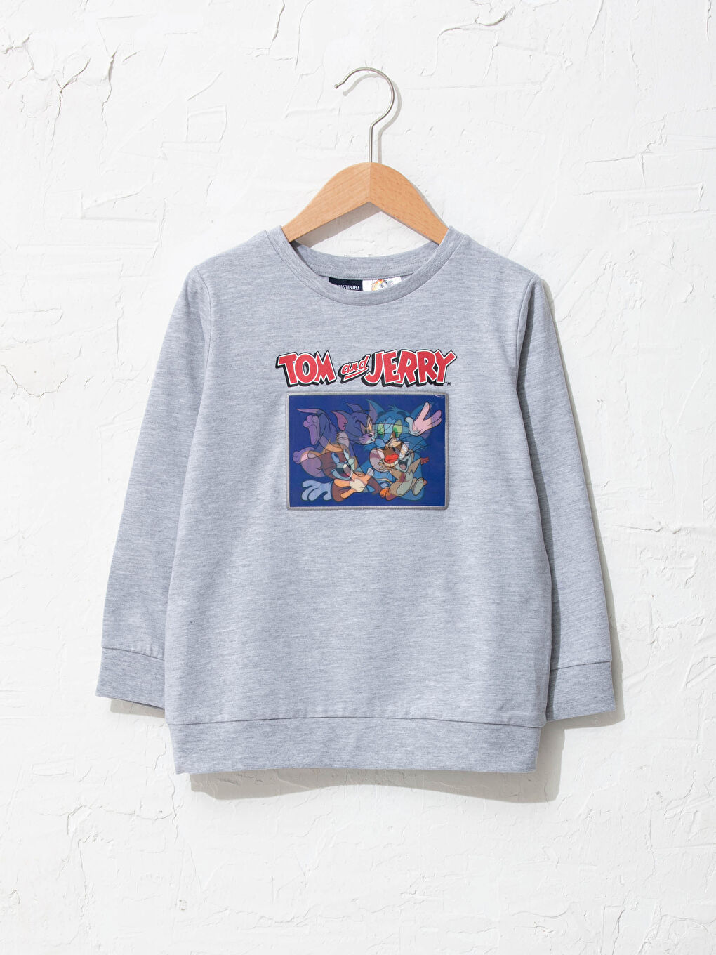 LCW Kids Rundhalsausschnitt Tom und Jerry Hologramm-Druck Langarm Jungen T-Shirt -S15904Z4-LAL