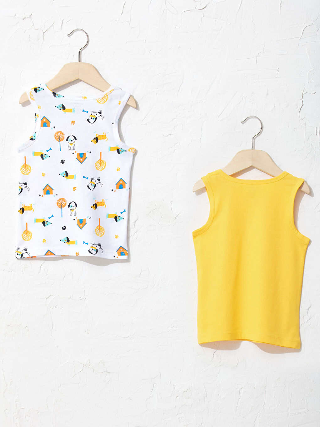 Crew Neck Cotton Baby Boy Undershirt 2 Pieces-1