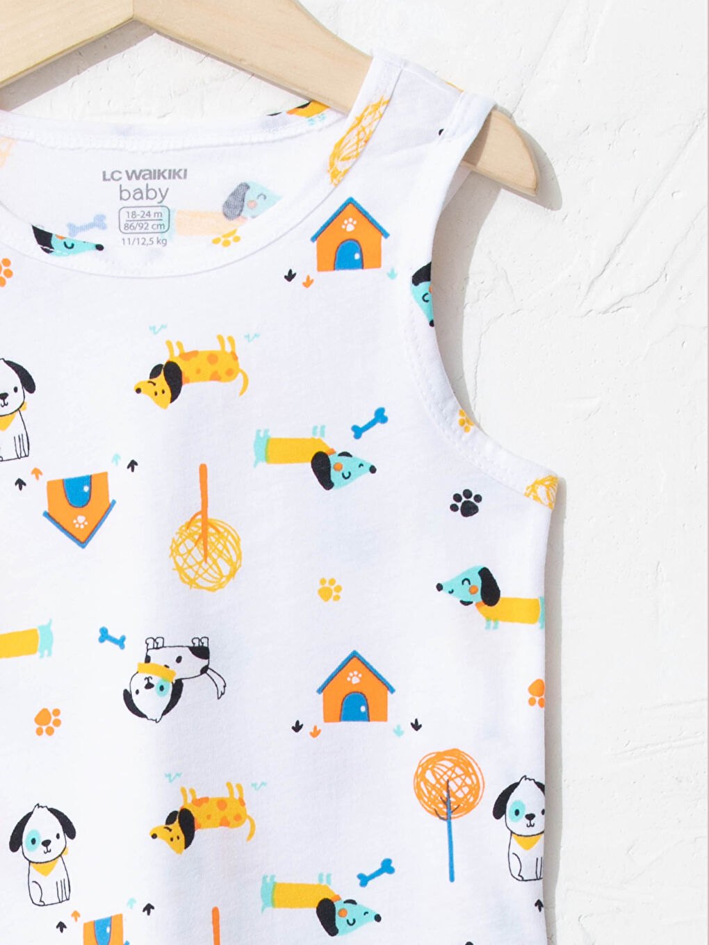 Crew Neck Cotton Baby Boy Undershirt 2 Pieces-2