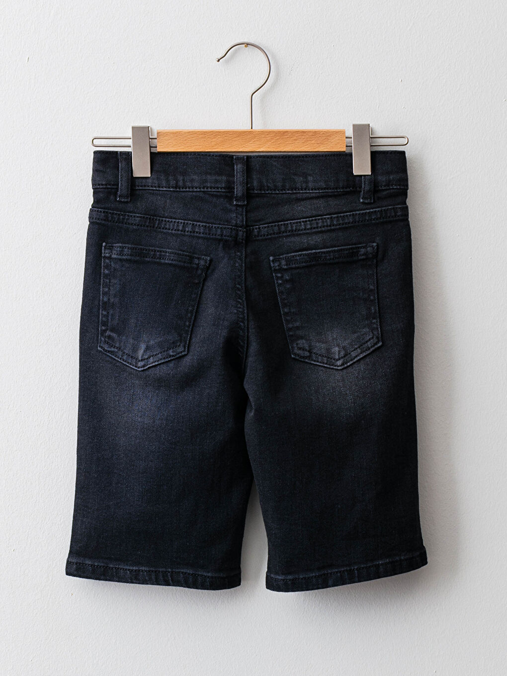 Short en jean garçon en coton déchiré-1