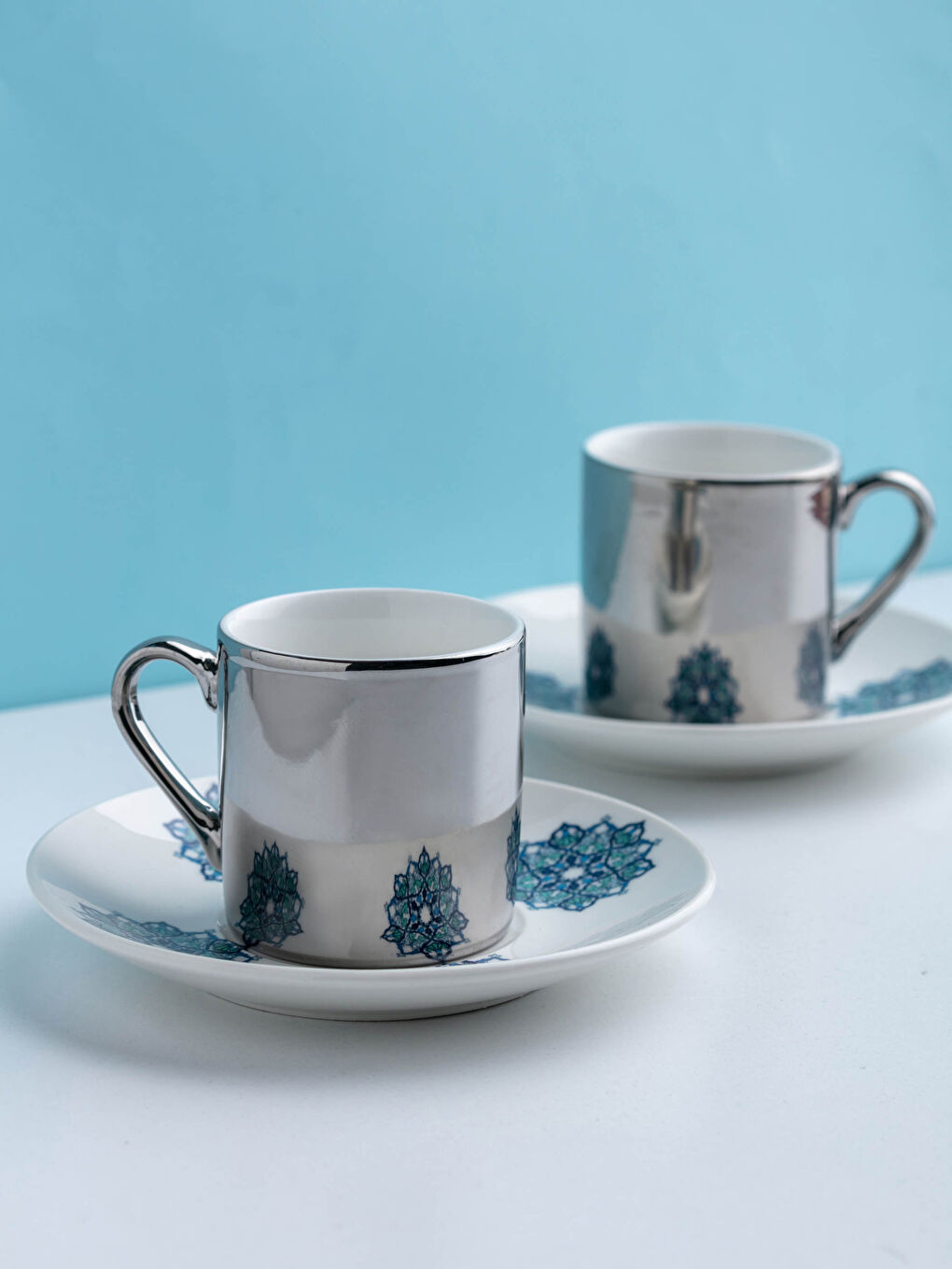 Karışık Desenli Porselen Fincan Seti 2'li 90 ml-1