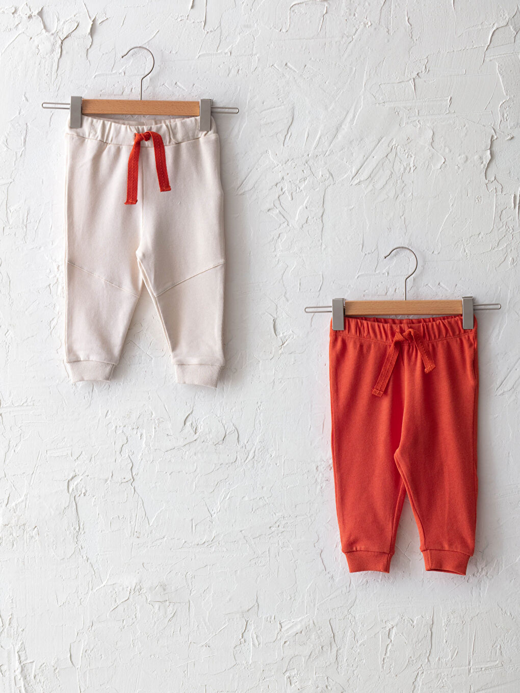Elastic Waist Cotton Baby Boy Jogger Pants 2 Pieces