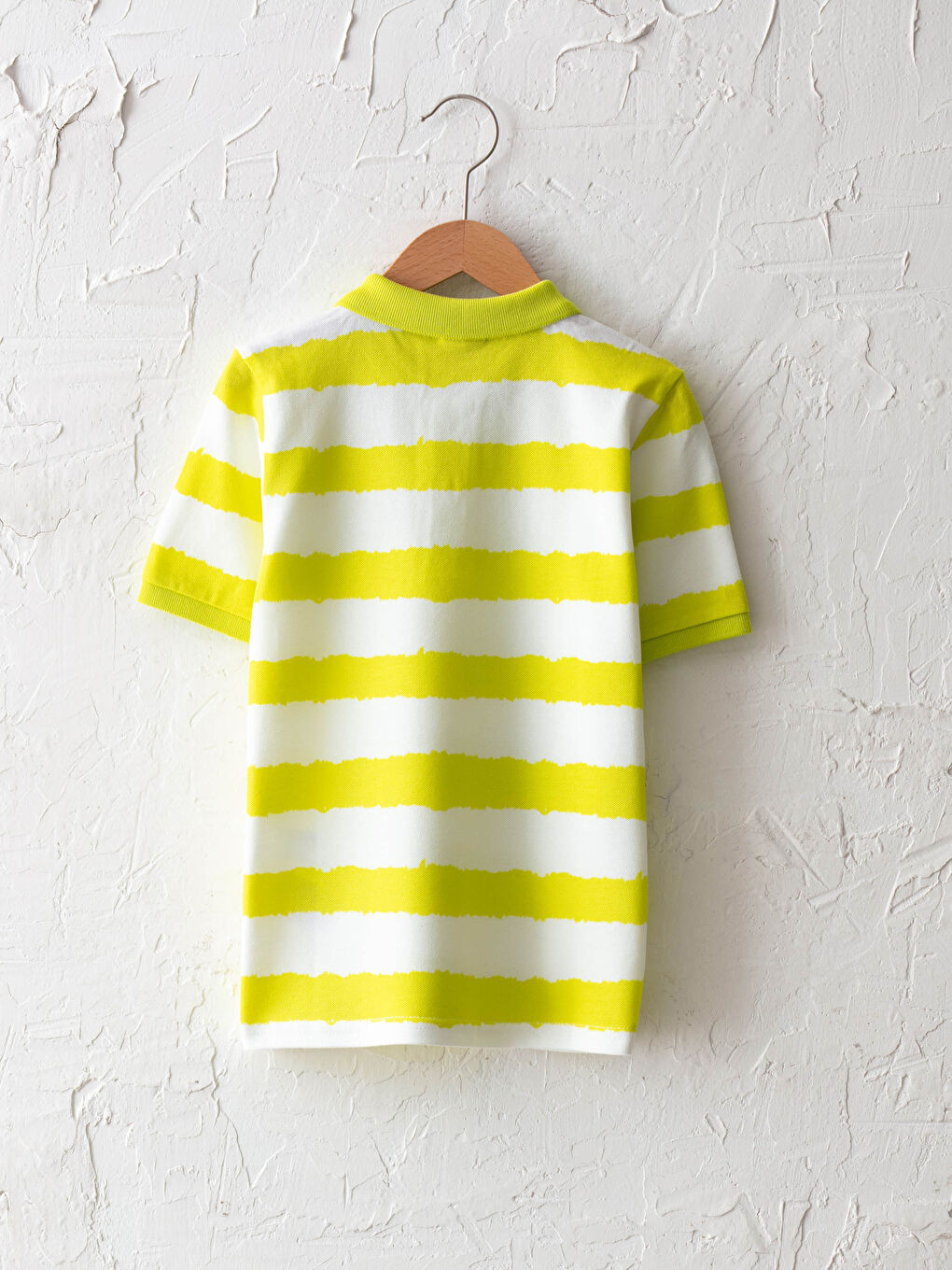 Футболка для хлопчиків з водолазкою, смугаста, з коротким рукавом-1