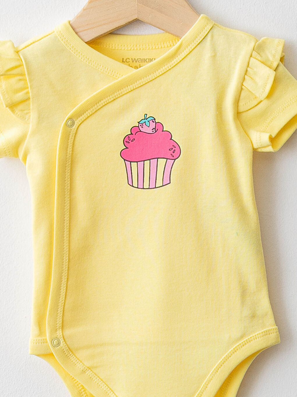 Short Sleeve Printed Baby Girl Snap Body 2 Pieces-2