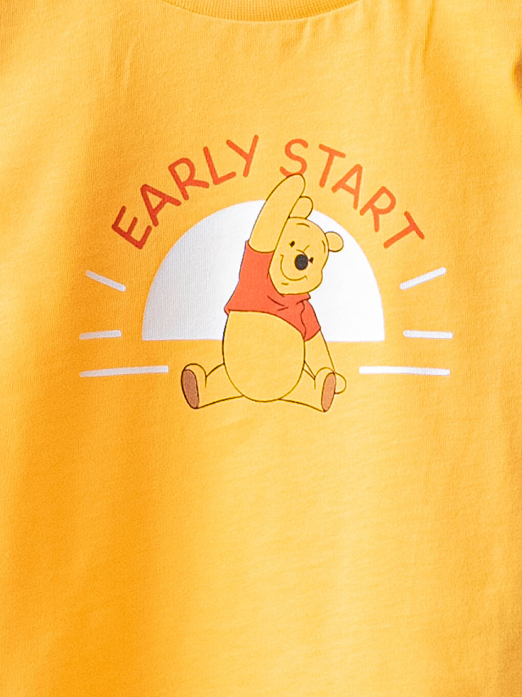 Crew Neck Short Sleeve Winnie the Pooh Printed Cotton Baby Boy Pajamas Set-2