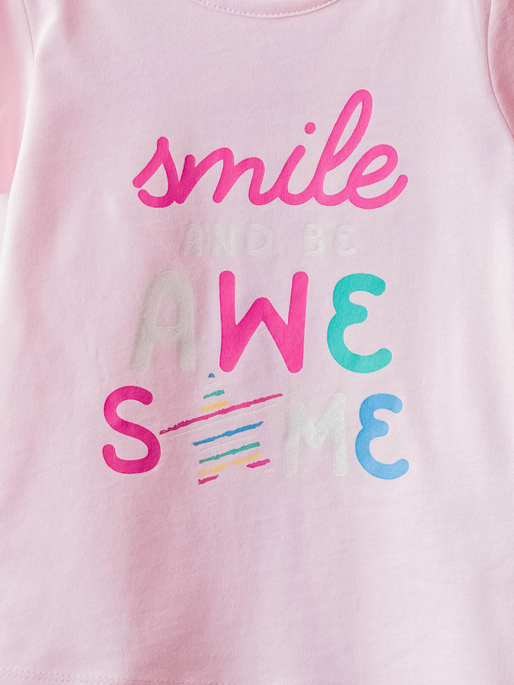 Crew Neck Short Sleeve Printed Baby Girls' Pyjamas Set 4-piece-2