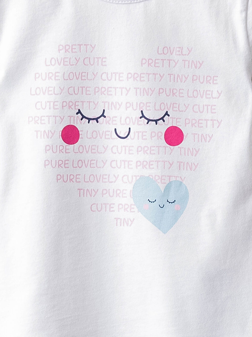 Crew Neck Short Sleeve Printed Cotton Baby Girl Pajama Set-2