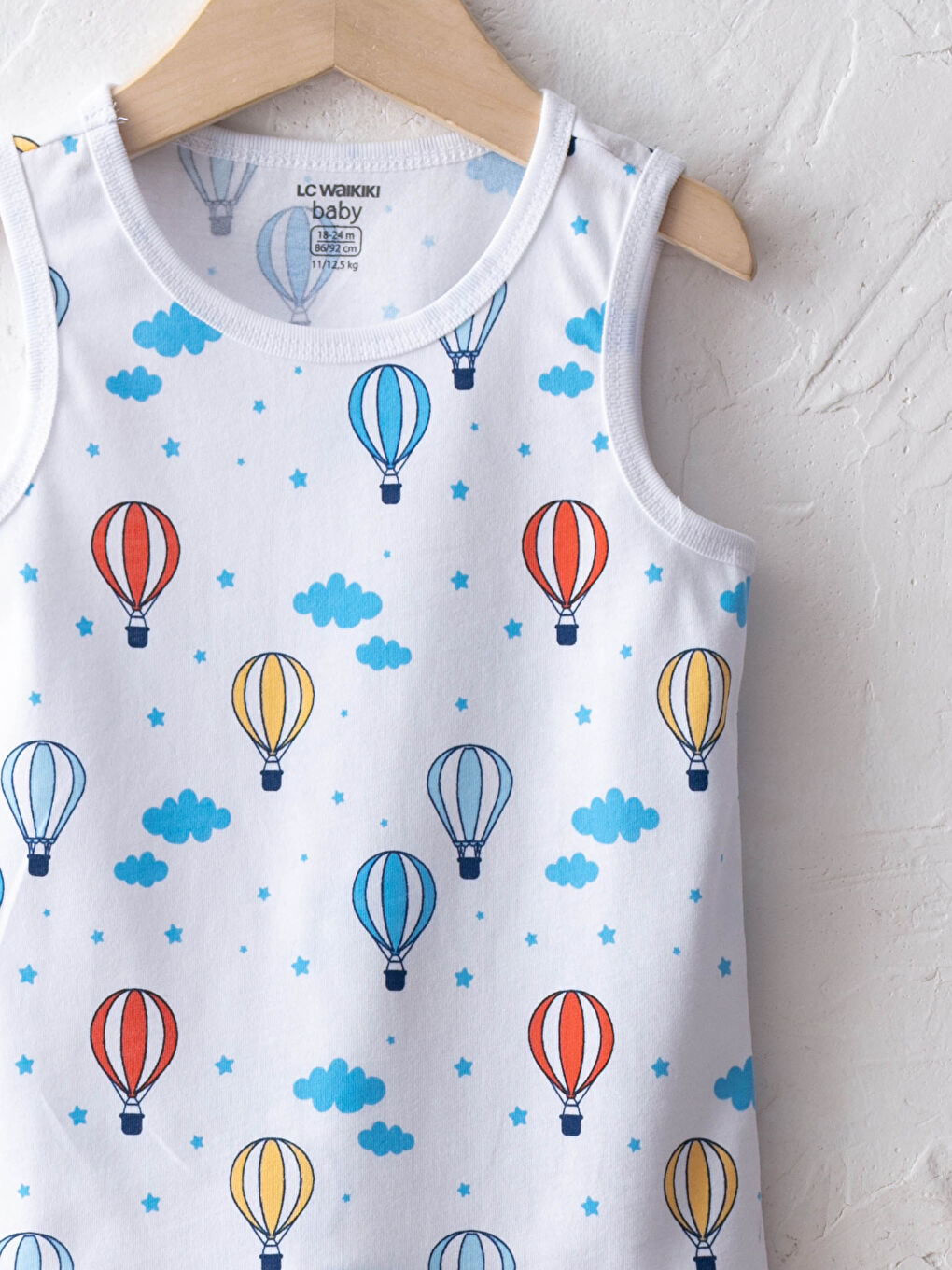 Crew Neck Cotton Baby Boy Undershirt 2 Pieces-2