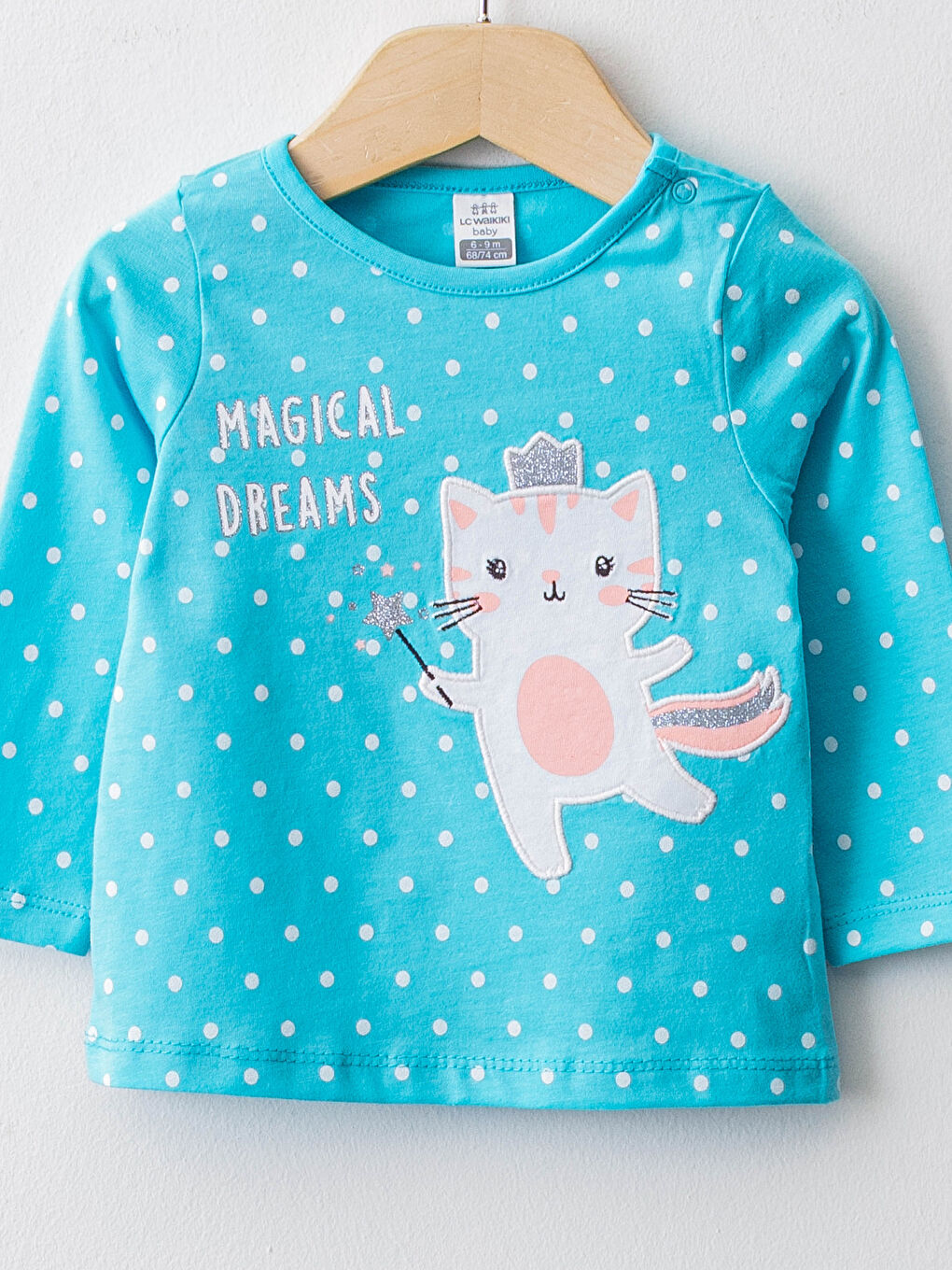 LC Waikiki Crew Neck Long Sleeve Printed Baby Girls' Pyjama Set -S18954Z1-LQQ