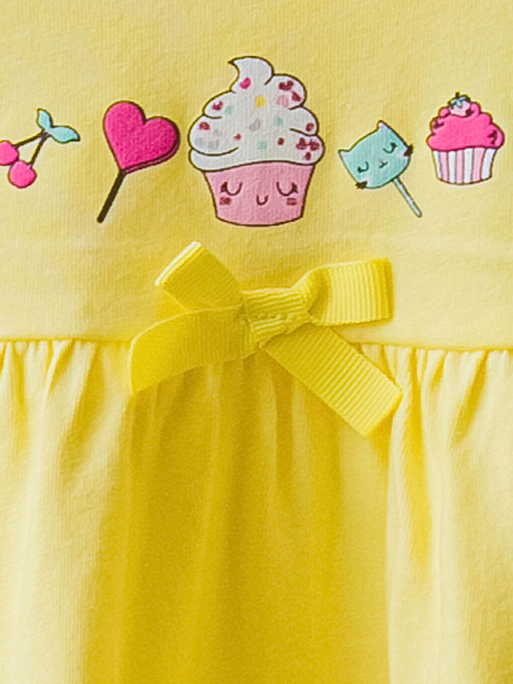 LCW baby Bisiklet Yaka Baskılı Kız Bebek Elbise 2'li -S19092Z1-LT4
