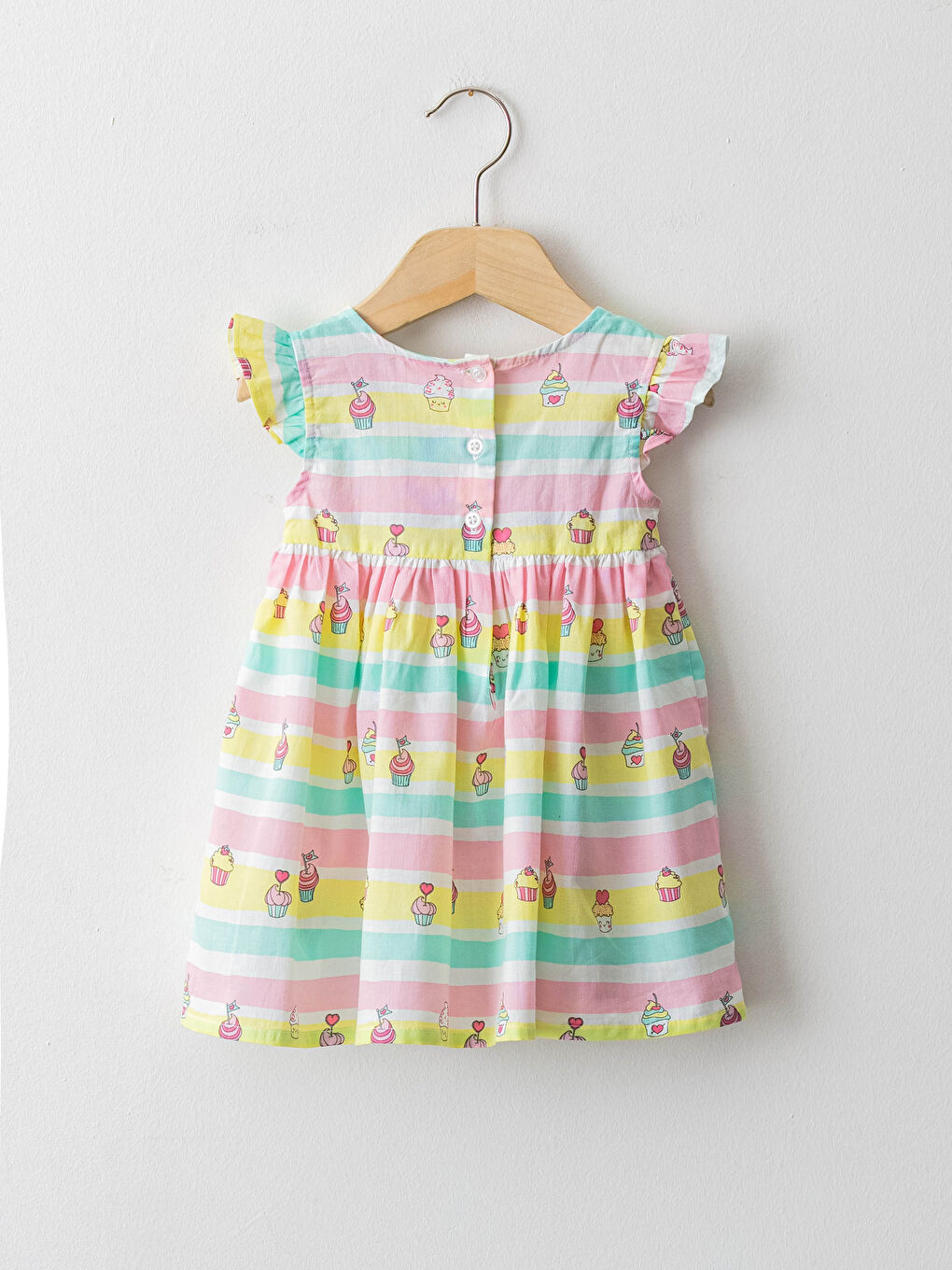 Crew Neck Printed Cotton Baby Girl Dress-1