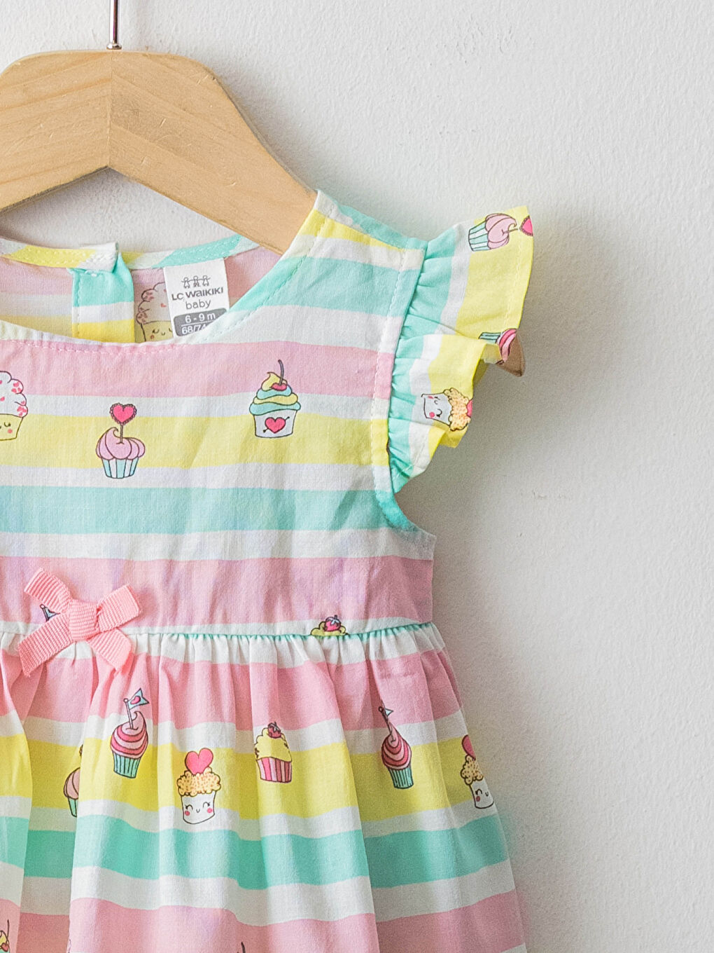 Crew Neck Printed Cotton Baby Girl Dress-2