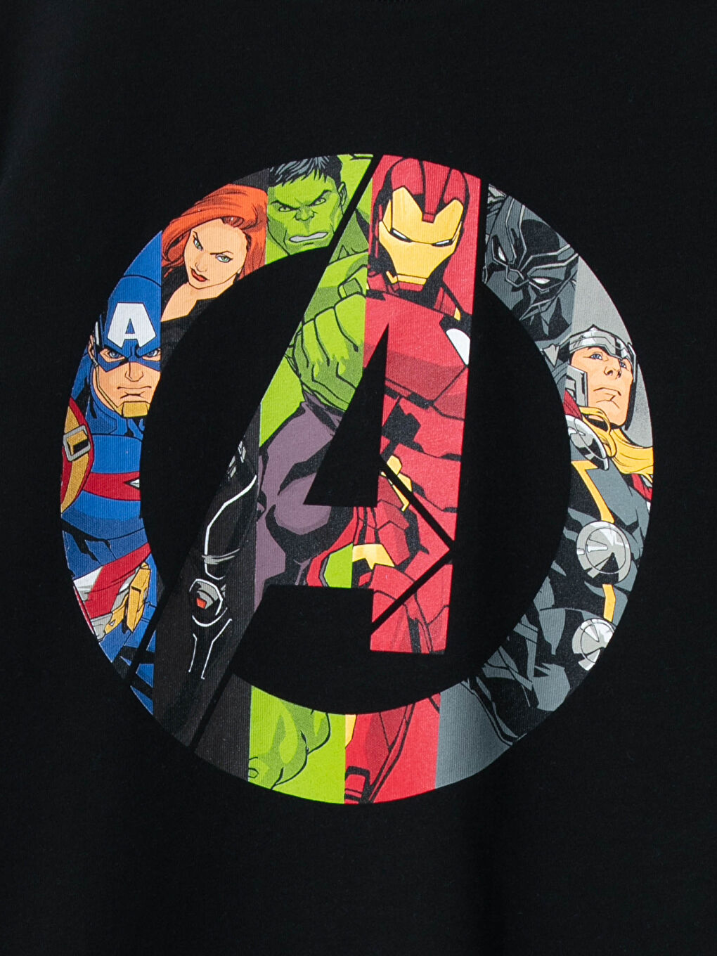 LCW Kids Crew Neck Avengers Printed Short Sleeve Boy's Pajamas Set -S19224Z4-CVL