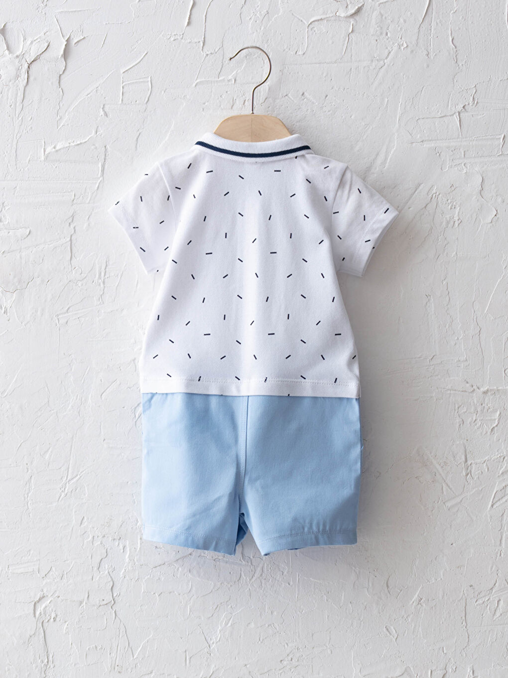 Combinaison Bébé Garçon Col Chemise Manches Courtes Imprimé Coton-1