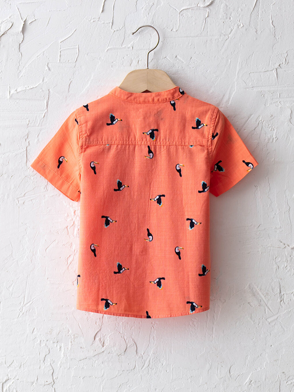 Chemise Bébé Garçon Col Mao Manches Courtes Imprimée Popeline-1