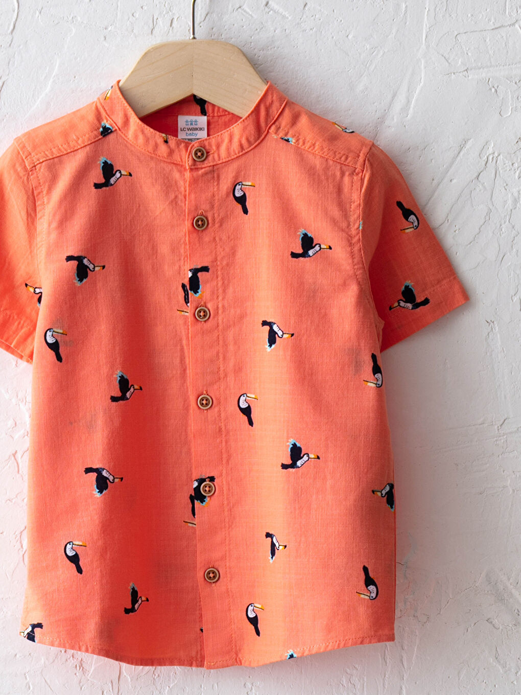 Chemise Bébé Garçon Col Mao Manches Courtes Imprimée Popeline-2