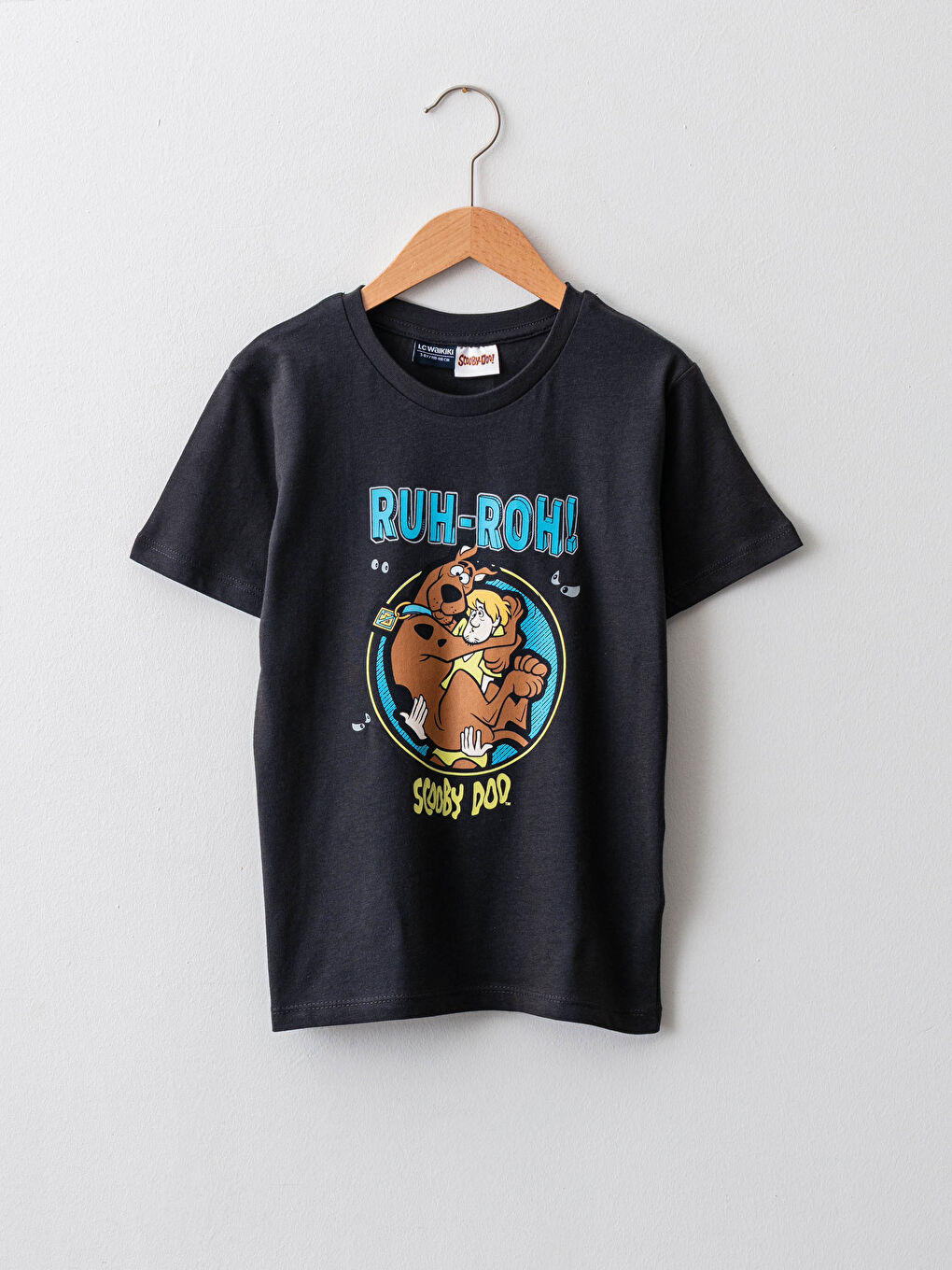 Tricou Băieți Guler Rotund Scooby-Doo Imprimat Mânecă Scurtă Bumbac
