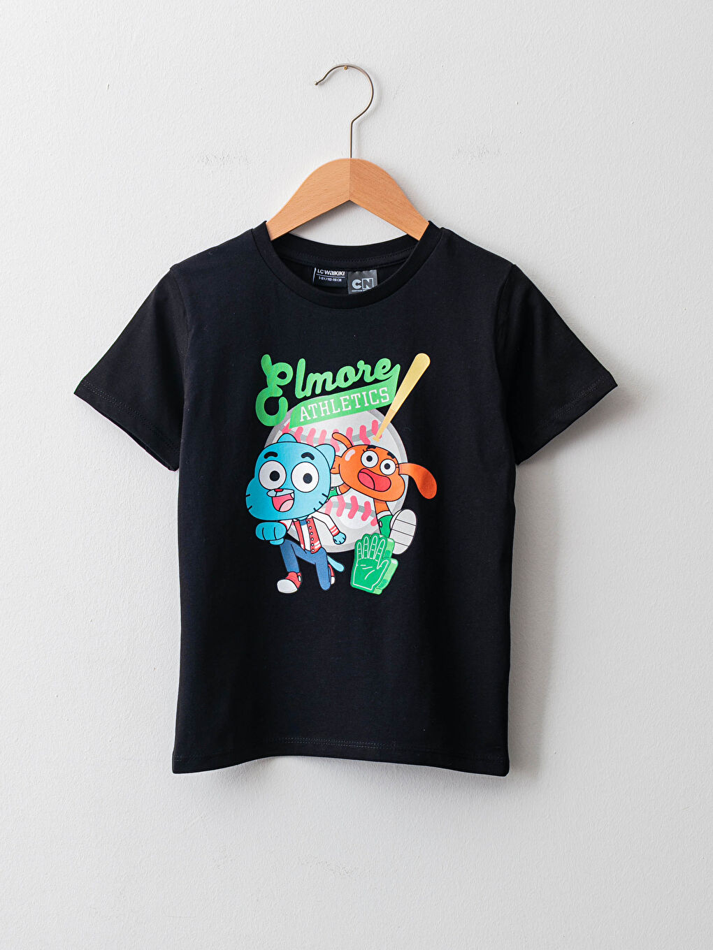 Футболка для хлопчиків з круглим вирізом горловини, принтом Gumball, коротким рукавом, з бавовни