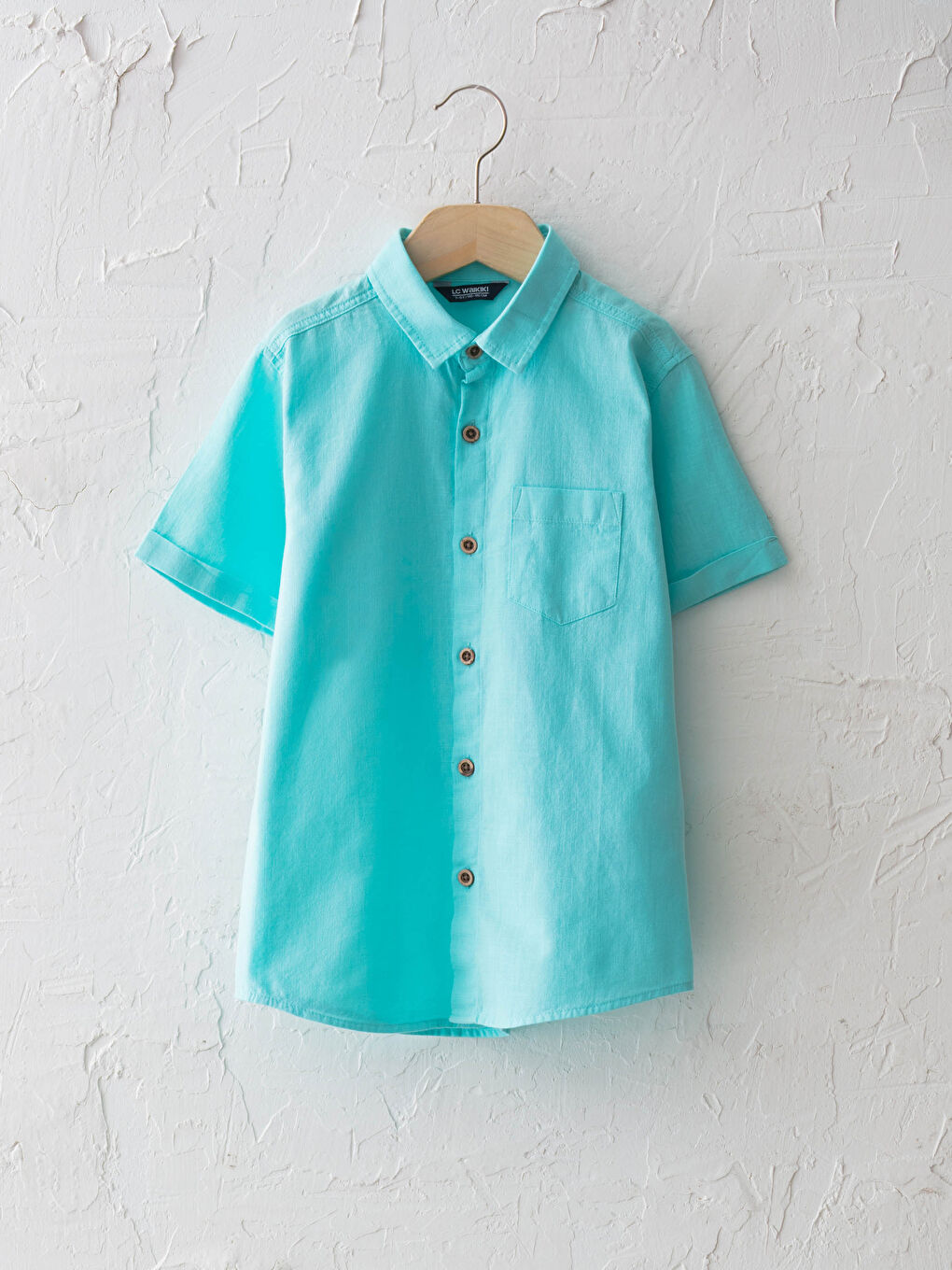 Basic Short Sleeve Boy's Poplin Shirt