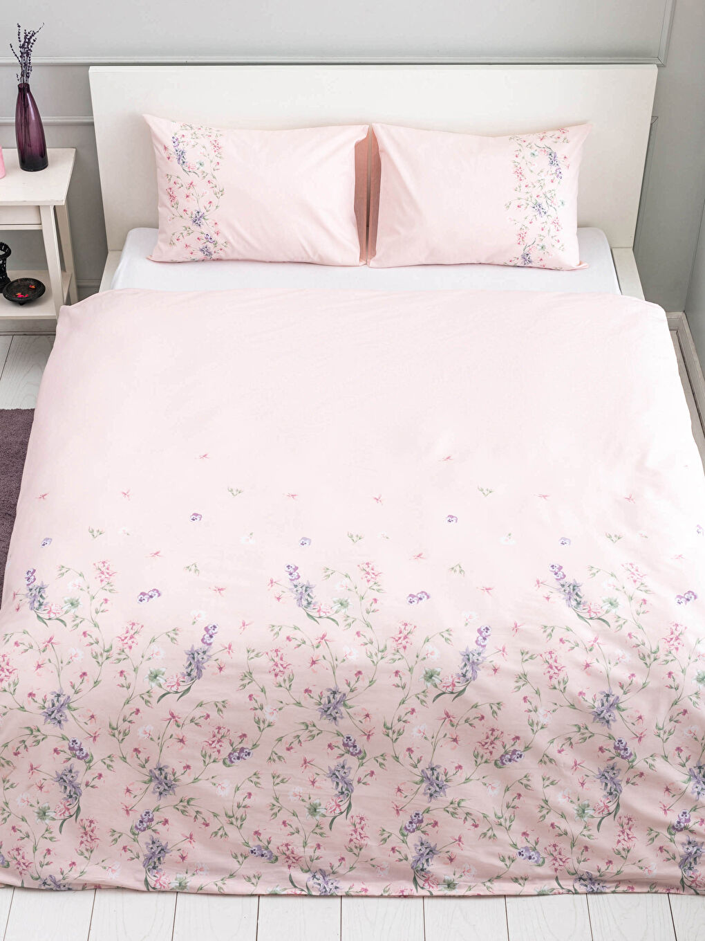 Double Patterned Woven Duvet Cover and Pillowcase-2