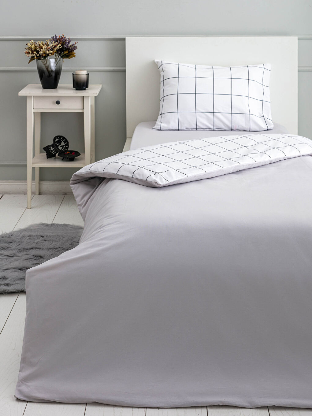 LCW HOME Single Double-Sided Woven Duvet Cover Set -S19886Z8-LQJ