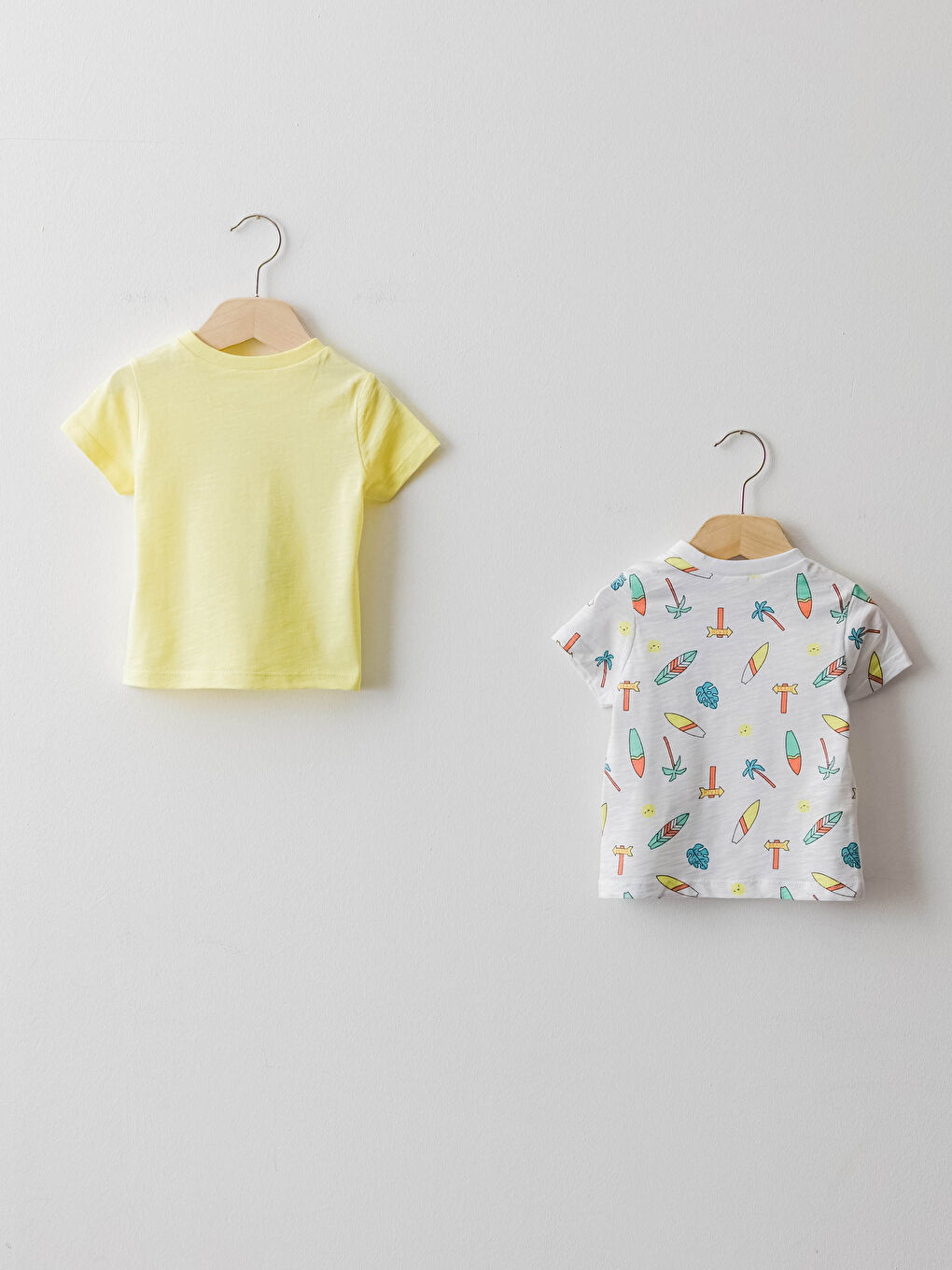 Crew Neck Short Sleeve Printed Baby Boys' T-Shirt 2 Pack-1