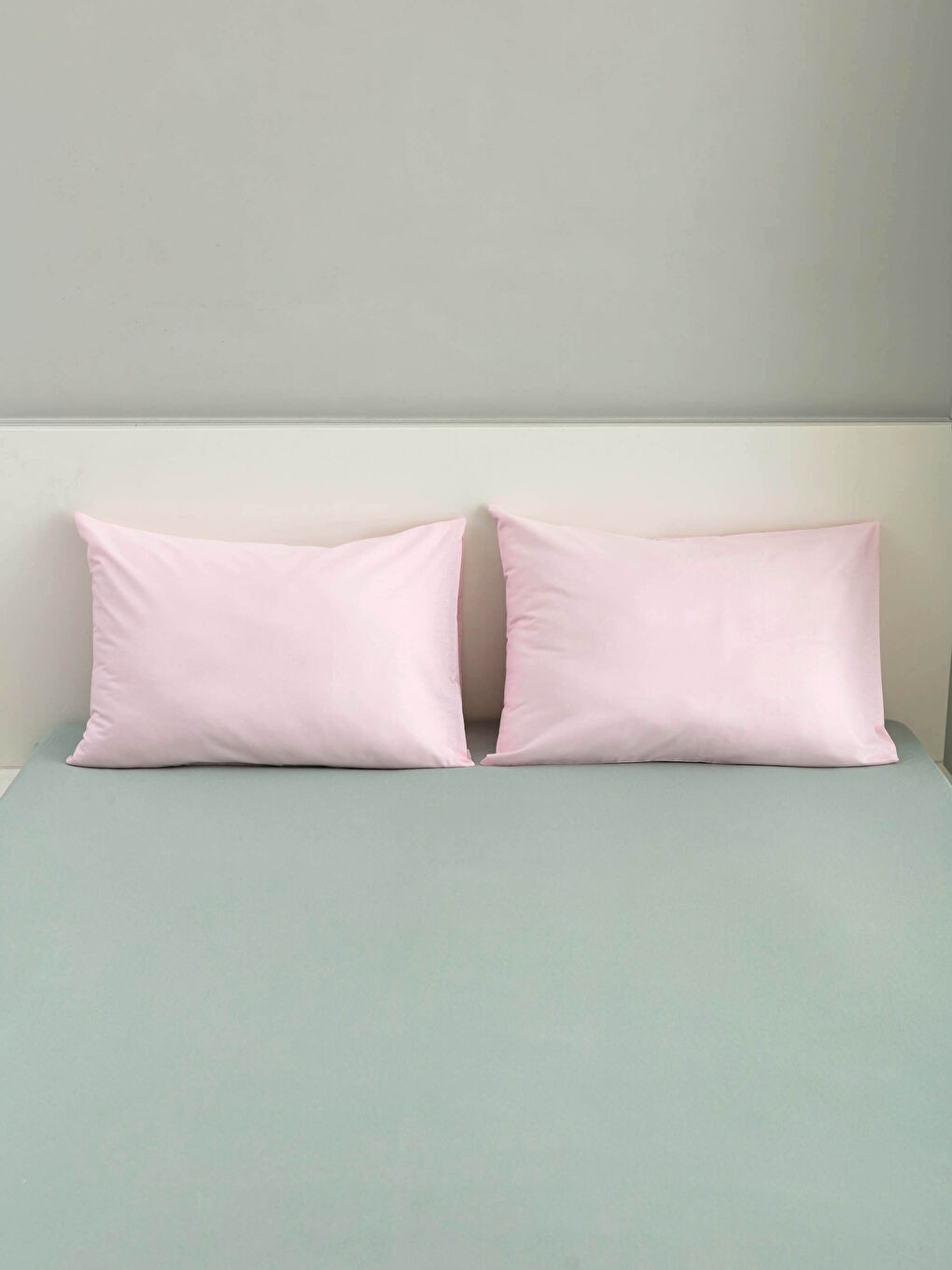 غطاء وسادة منسوج سادة عبوة من قطعتين 50x70 سم-1