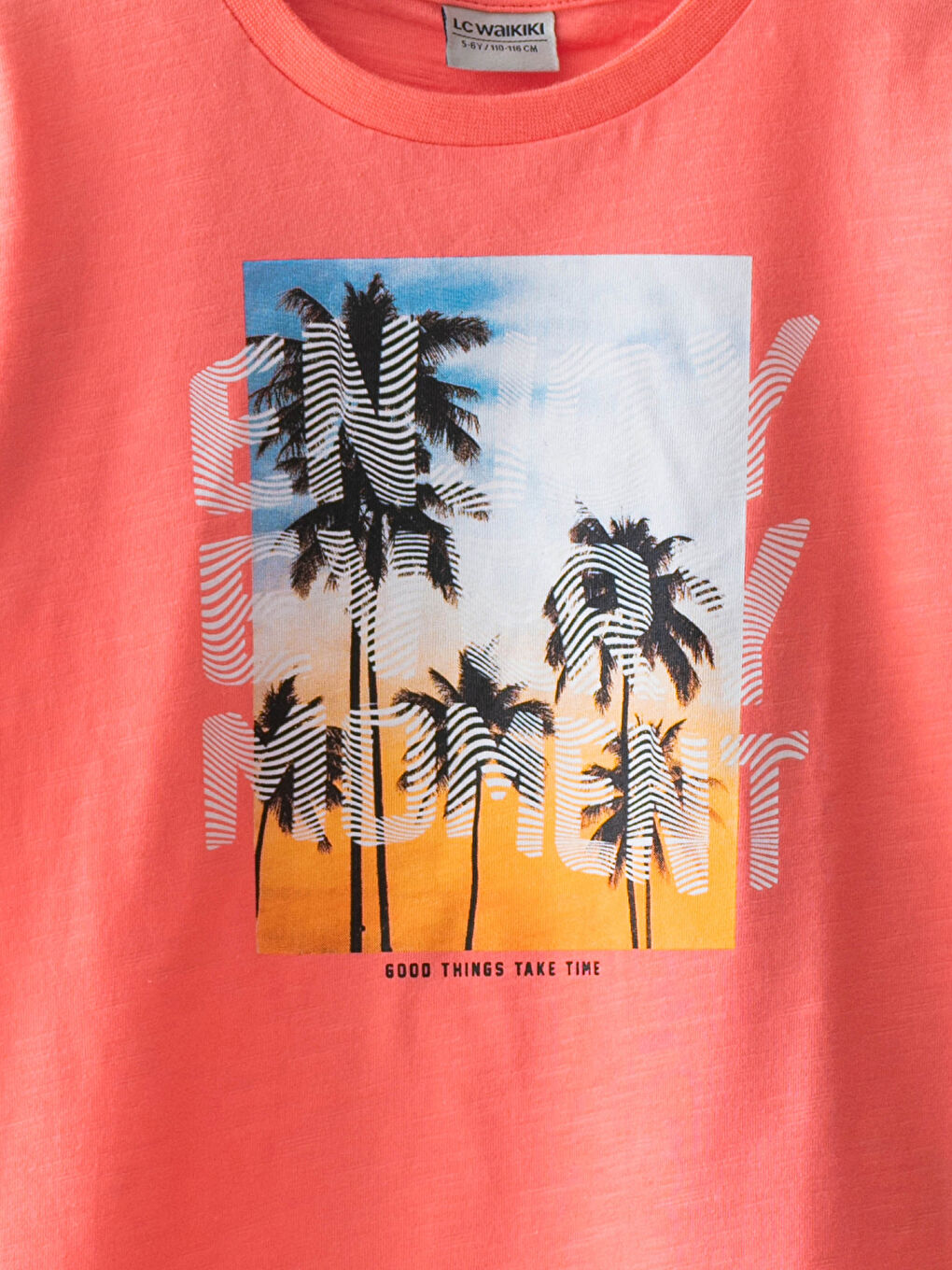 LCW Kids Rundhalsausschnitt Sonnenfarbwechsel Bedrucktes Kurzarm Jungen T-Shirt -S1AC29Z4-GFM